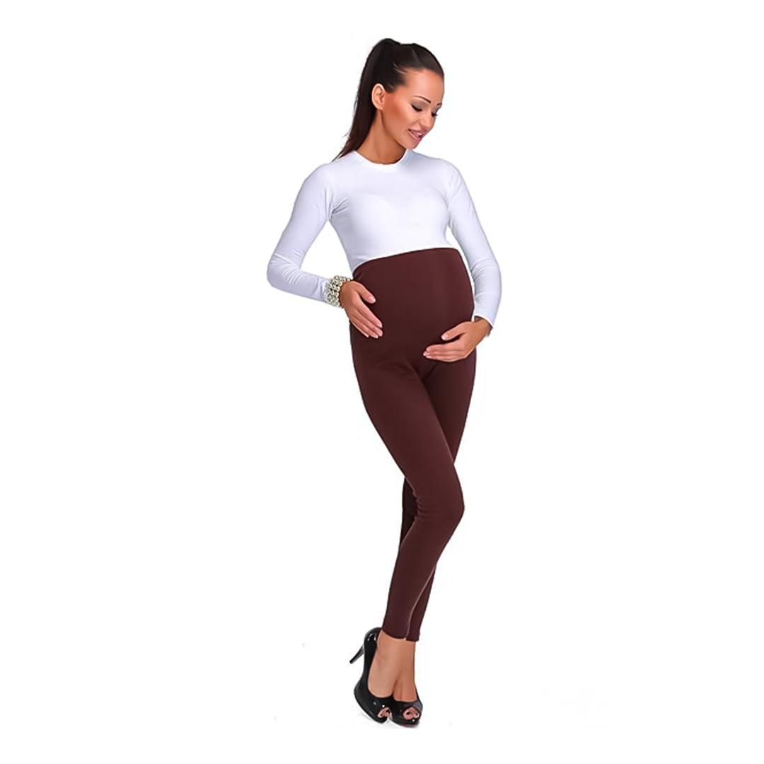 Fleece Lined Maternity Leggings - Mom Thick Leggings Soft Warm Full Length Cotton Pregnancy Pants