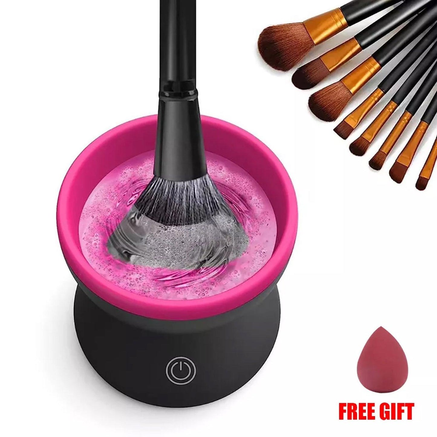 Cosmetic Brush Cleaner - Automatic Electric Makeup Brush Cleaning Machine Fast Clean Dryer
