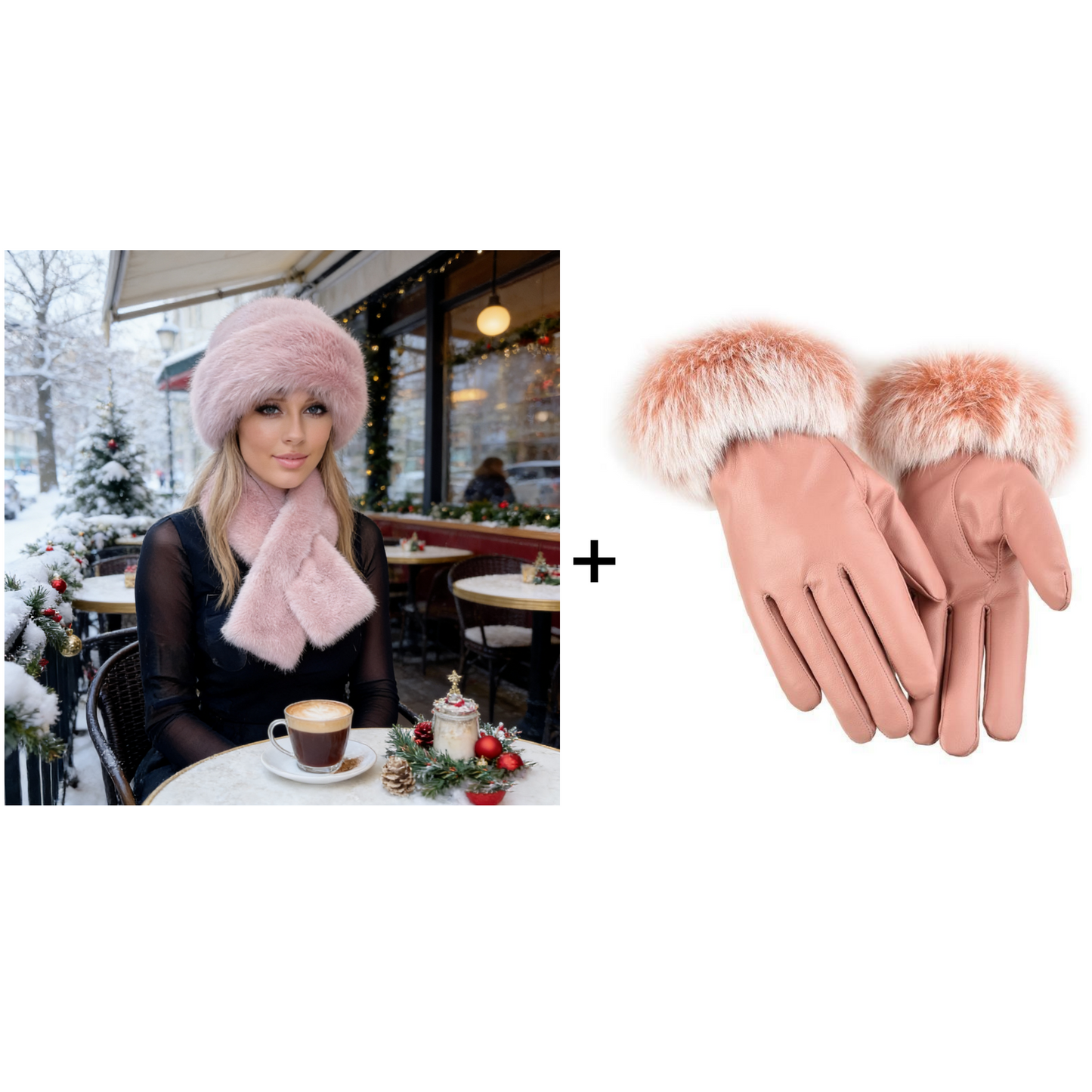 🎅CHRISTMAS SALE 50% OFF!🔥Fluffy Fur Bucket Hat Warm Winter Hat + Free Matching Scarf ⏰