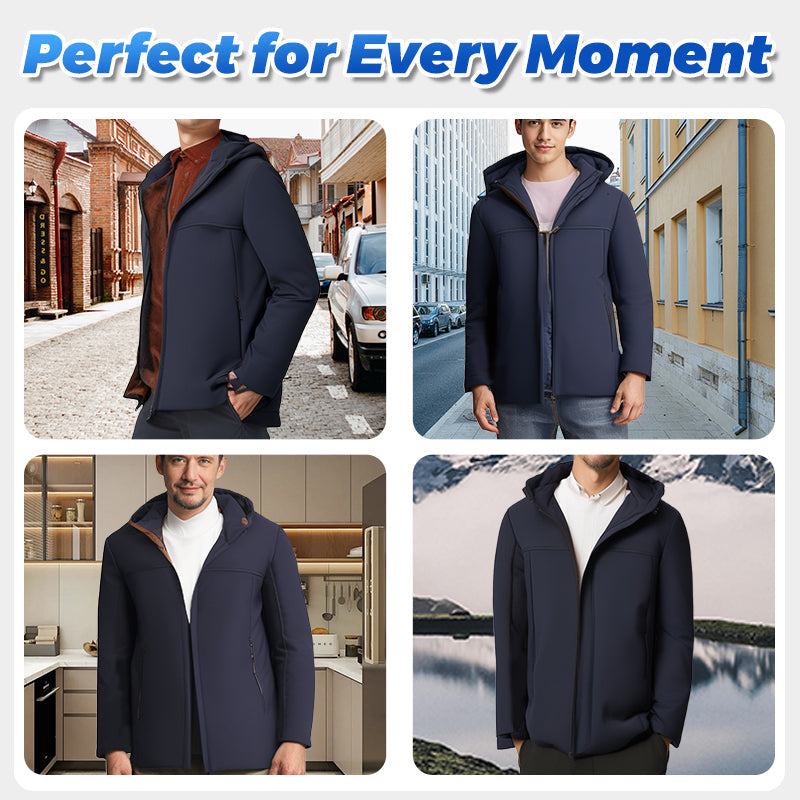 Men’s Thermal Thick Hooded Parka Coat