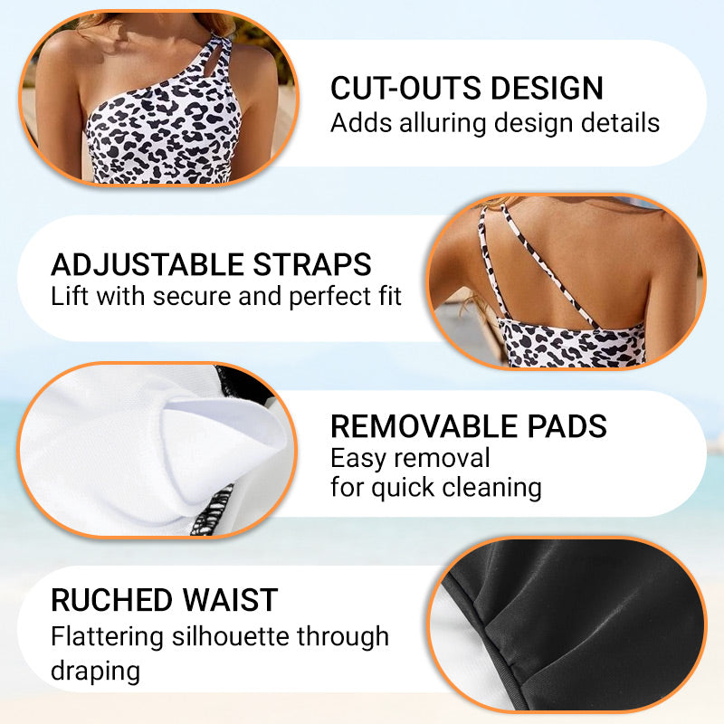 🔥🔥Hot Sale Now 50%OFF 👙One Shoulder One Piece Swimsuit for Women