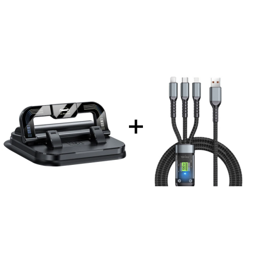 📱 50% OFF NOW! ✨ 360° Rotating Foldable Phone Holder - Universal Compatibility with Anti-Slip Base for Desk, Car & Travel Use 🚗💻