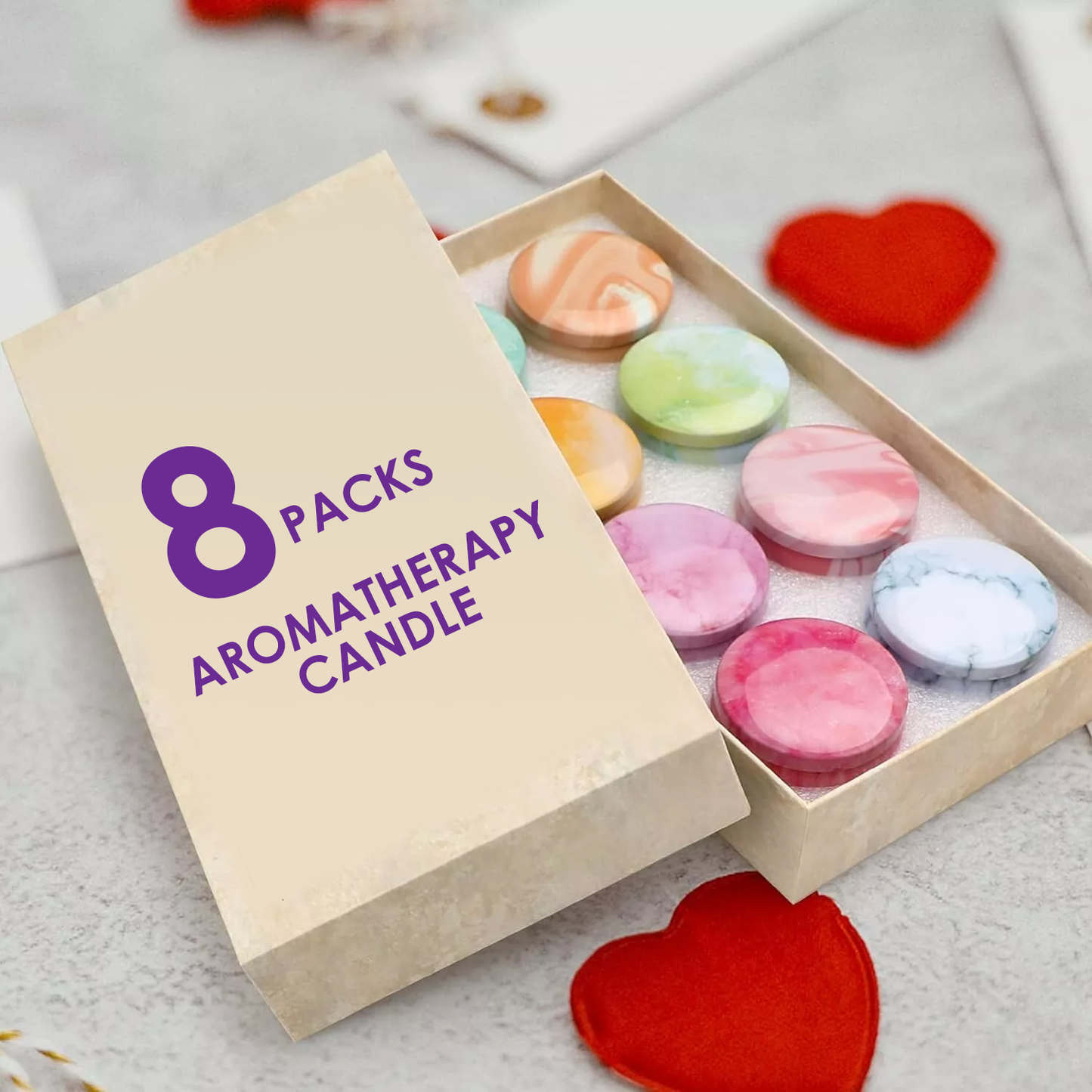 Aromatherapy Oil Candles - 8 Pack Scented Candles Gifts Set 120 Hours Burning Time
