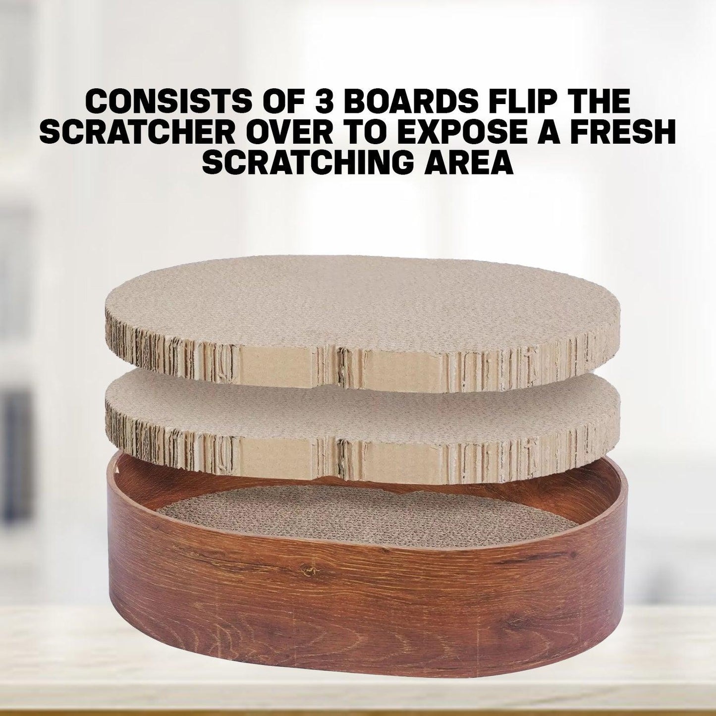 Cat Scratching Cardboard - 3 Replacacle board Corrugated Cardboard Scratch Pad