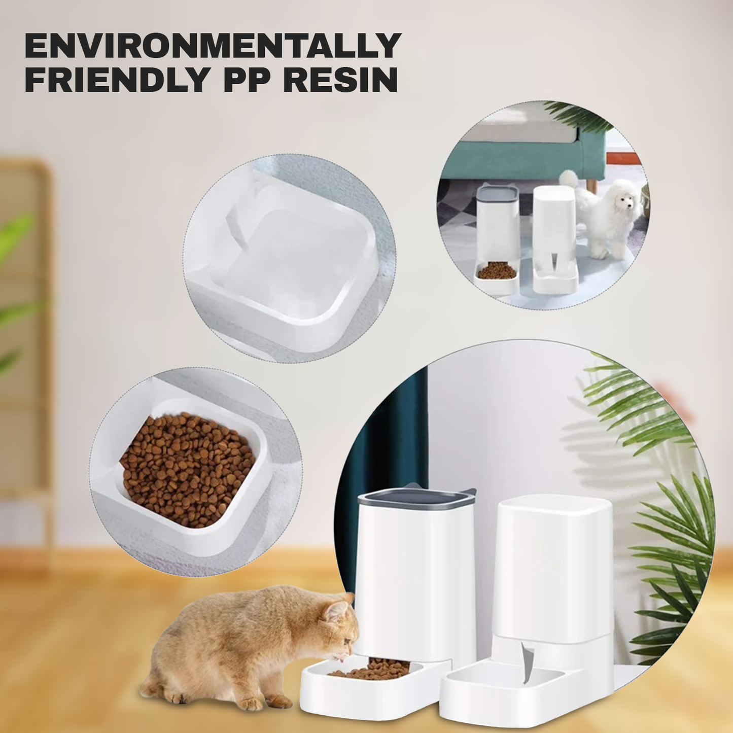 Smart Pet Feeder – 3.8L Automatic Food Dispenser & Water Fountain Drink Bowl for Cats & Dogs