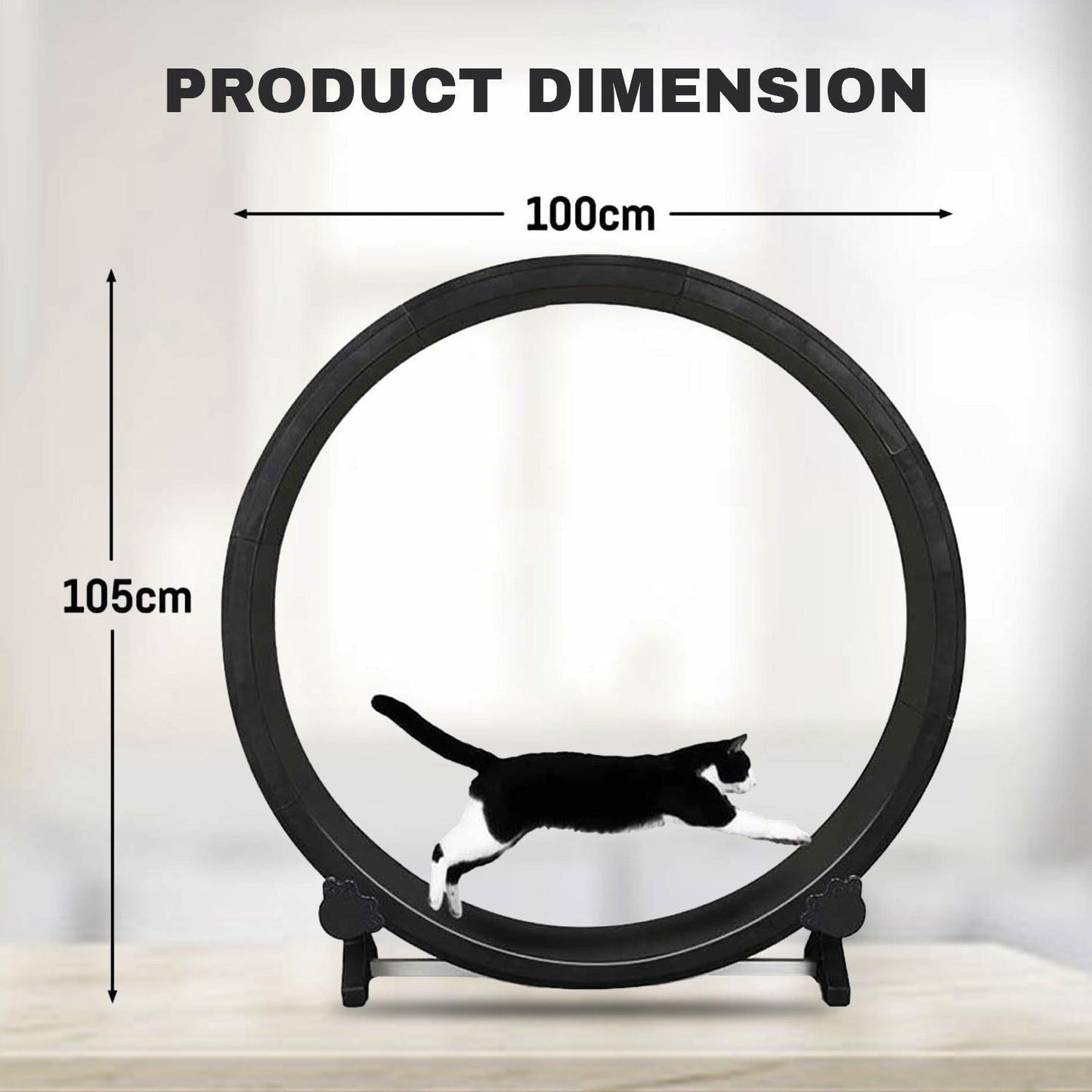 Cat Wheel Exercise -  7th Gen Cat Treadmill Cat Running Wheel Silent Movement Cat Toy
