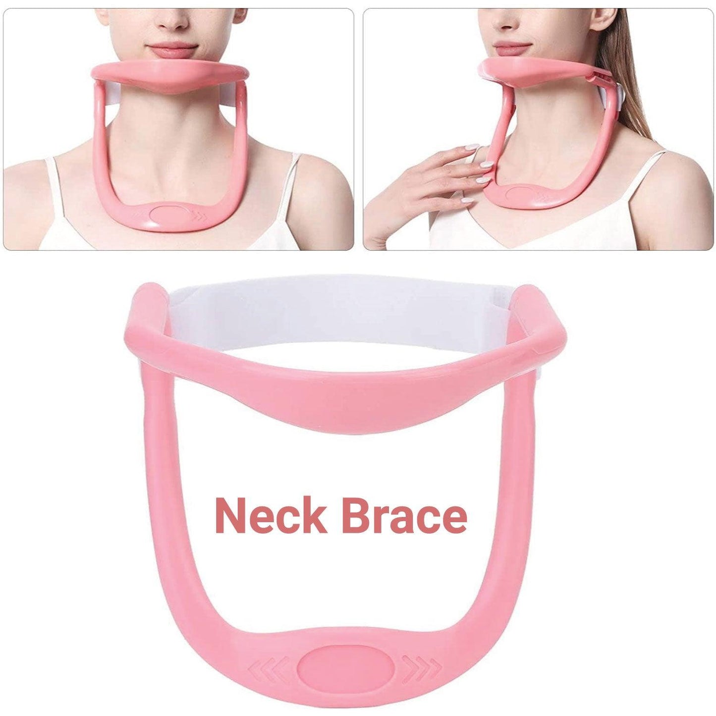 Neck Brace for Posture - Adjustable Neck Stretcher Neck Support for Cervical Pain Relief Neck Traction Device