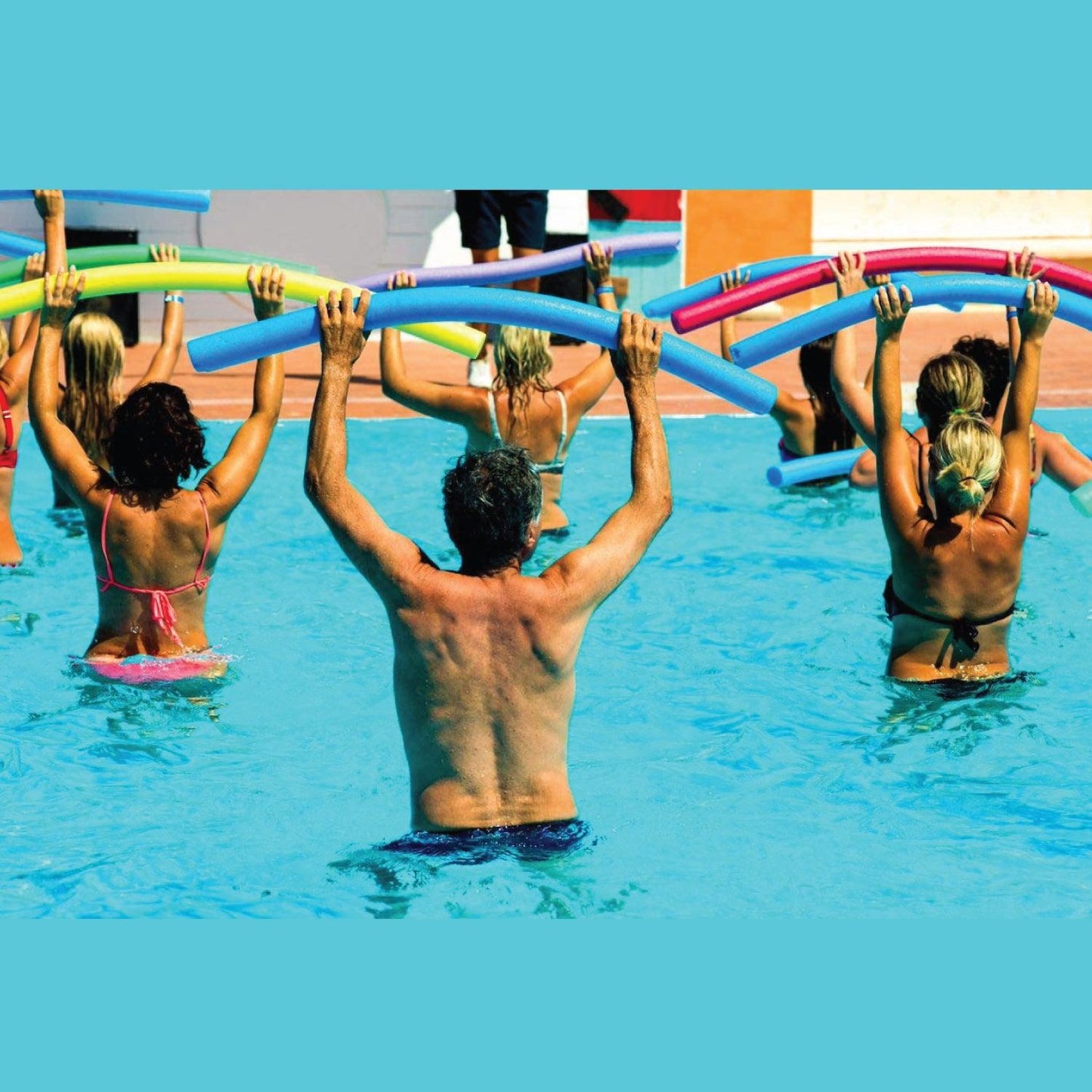 Foam Swimming Pool Noodle - 3x Swimming Pool Noodle Stick Water Float Aid Strip Blue or Red