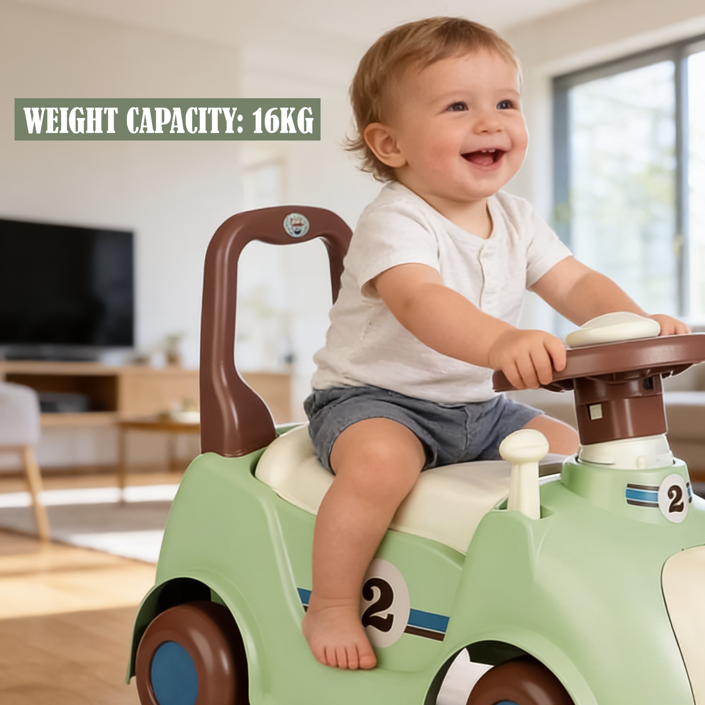 Push Along Car – Kids Ride On Push Car with Steering Wheel & Storage UK