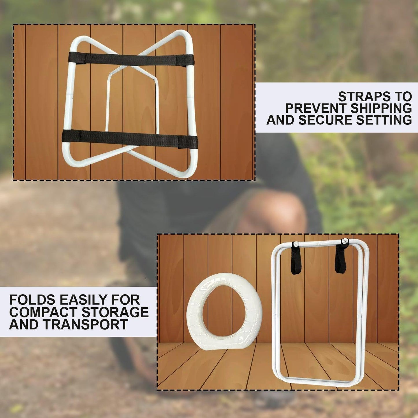 Folding Commode Chair - Portable Toilet Chair Camping Travel Park Fishing Outdoors Seat