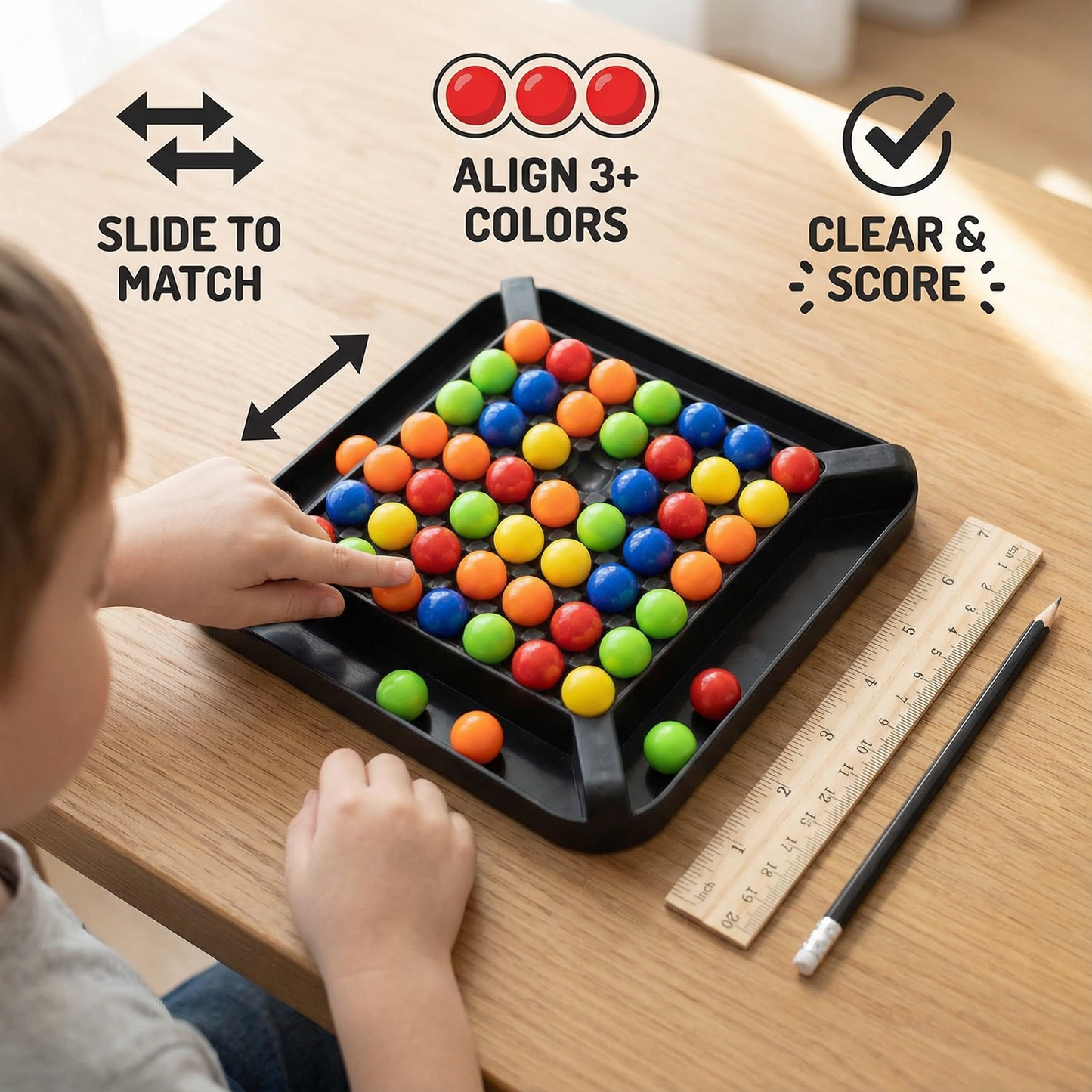 Colour Match Logic Game – Interactive Marble Puzzle for Kids & Adults