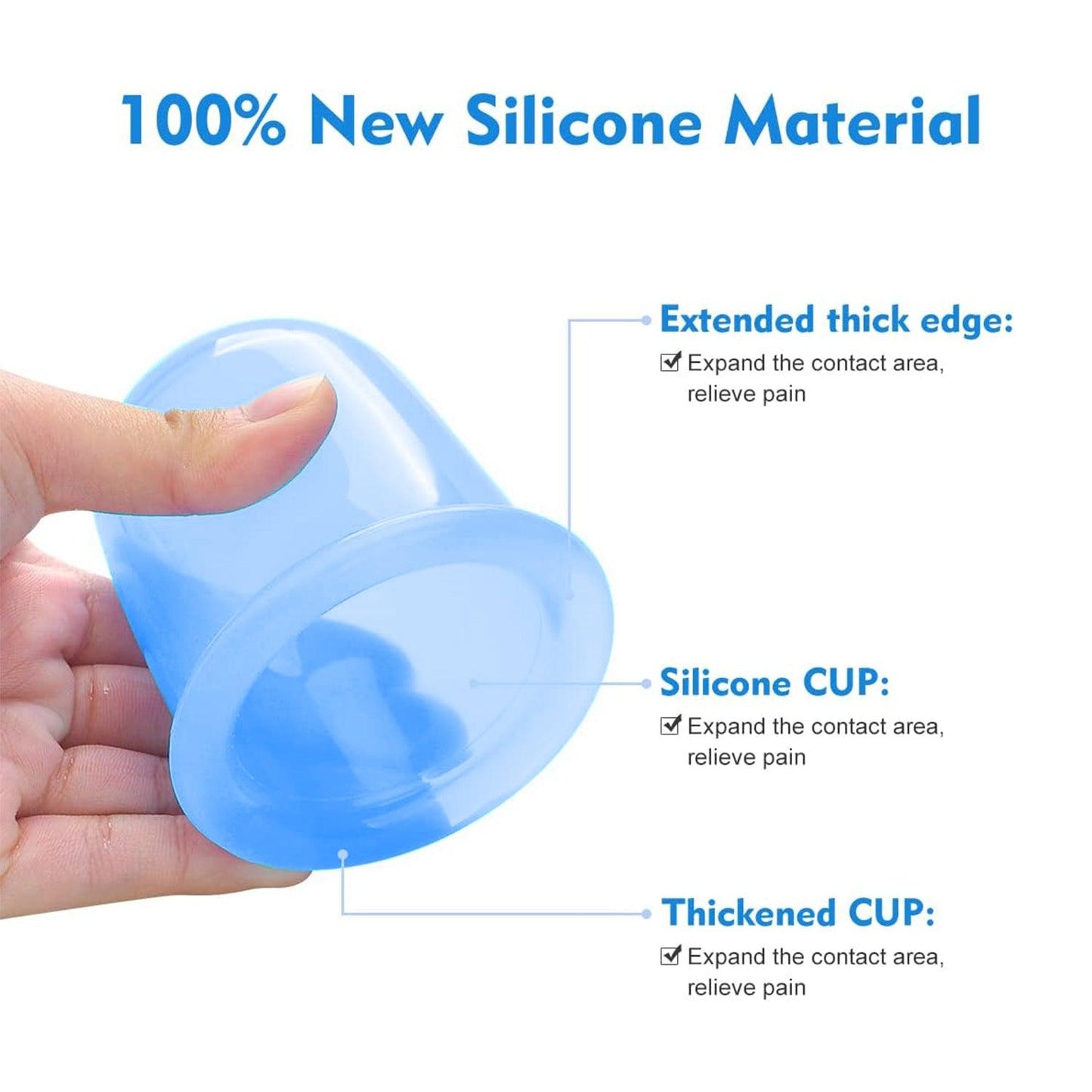 Silicone Cupping Set - Anti Cellulite Cup Massage Roller Vacuum Massage Cup Kit Body Cup Set
