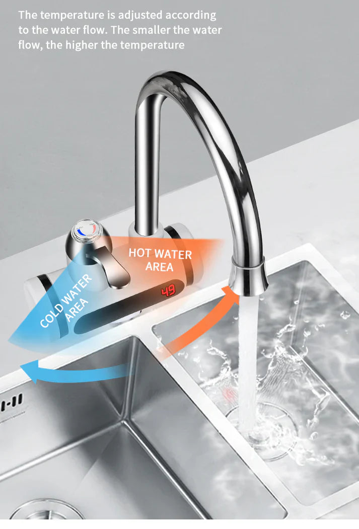Kitchen Electric Water Tap Water Heater Temperature Cold Heating Hot Water Faucet Heater