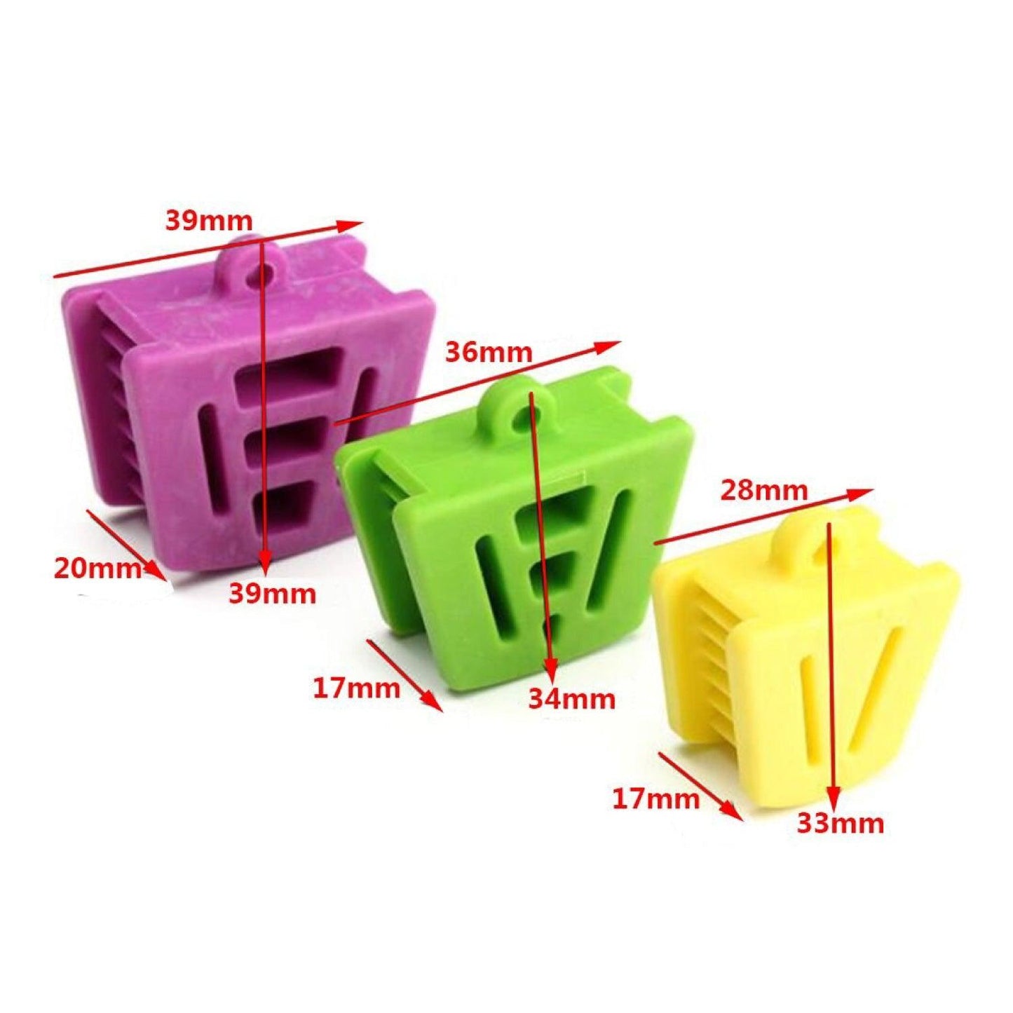 Dental Bite Block - 3 pcs Dental Silicone Occlusal Pad Rubber Bite Blocks Mouth Prop