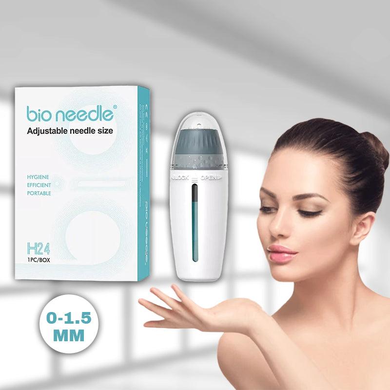 Adjustable Derma Stamp - 0-1.5mm 24 Titanium Microneedles For Home Microneedling