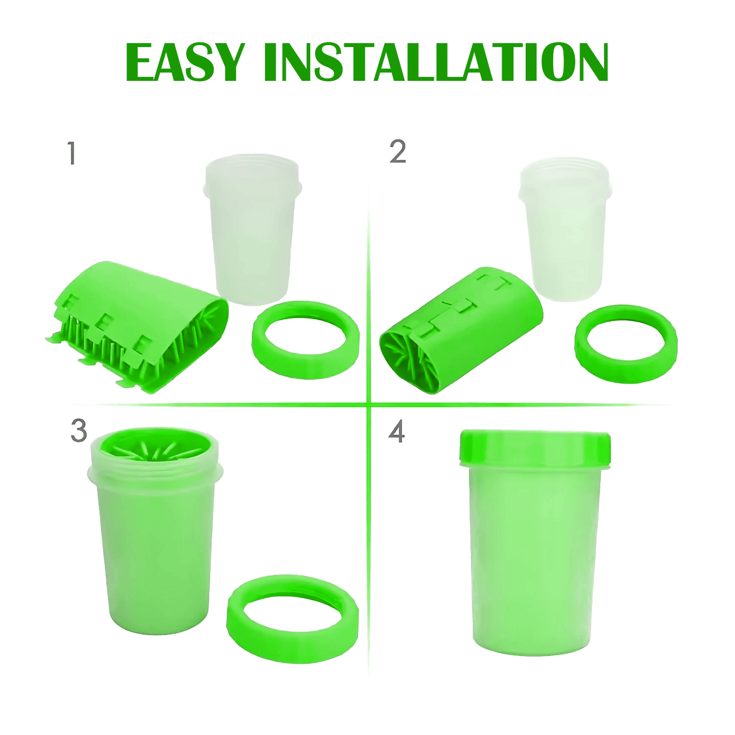 Dog Feet Cleaner - Portable Pet Foot Washer Cup Dog Cat Cleaner Paw Clean Brush Cup Quickly Wash