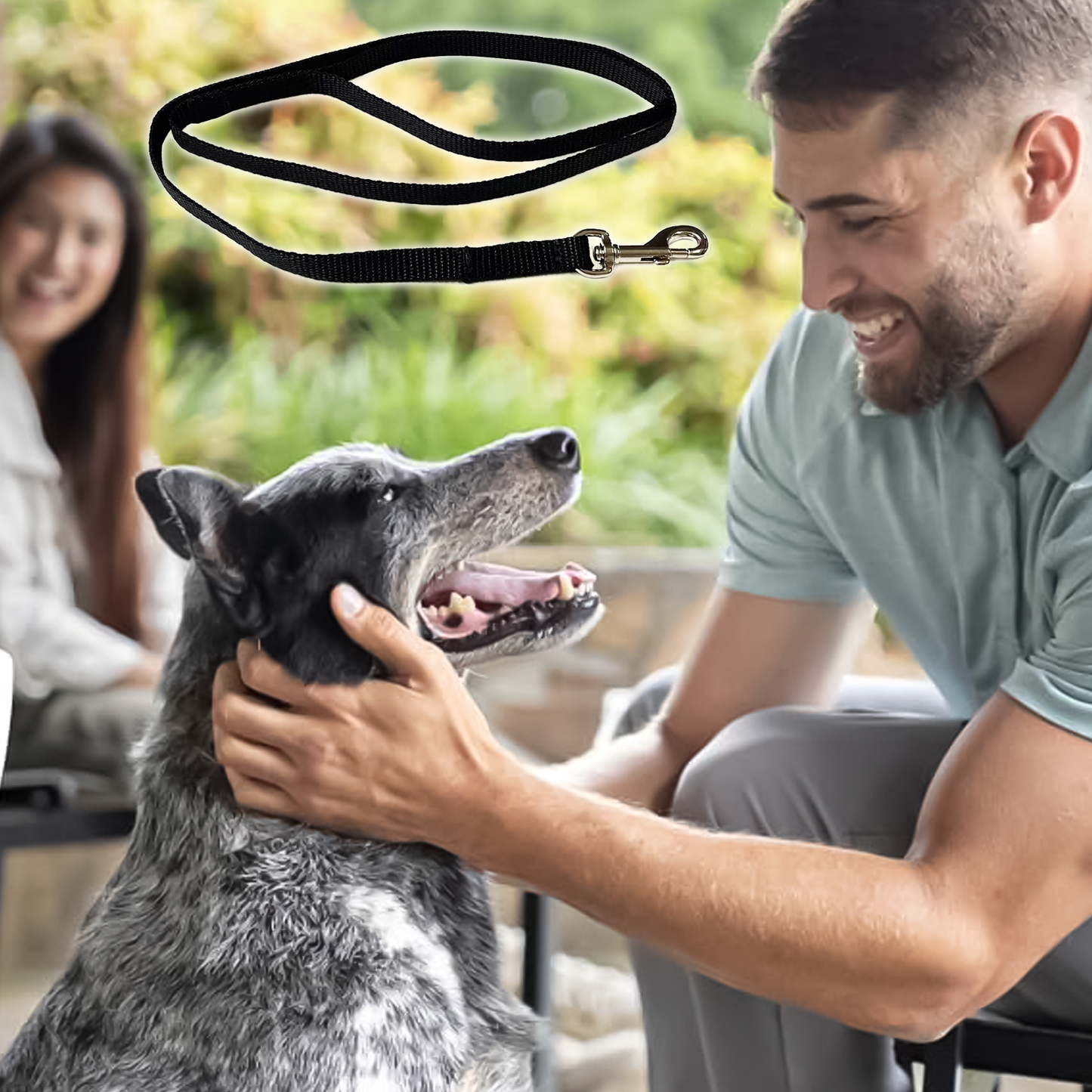 Dog Running Leash - 45" Puppy Small Dog Walking Lead 13mm Wide Strong Durable Webbing