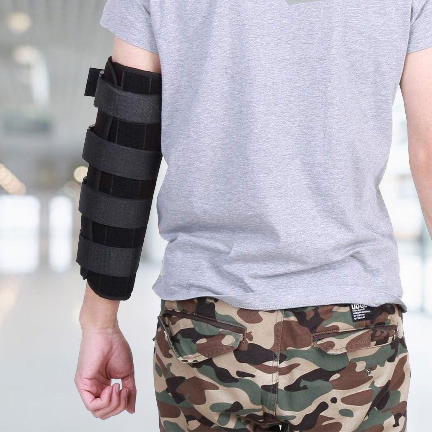 Elbow Joint Brace - Adjustable Arm Elbow Shoulder Support Splint Strap Relief Pain Correct Upper Limb
