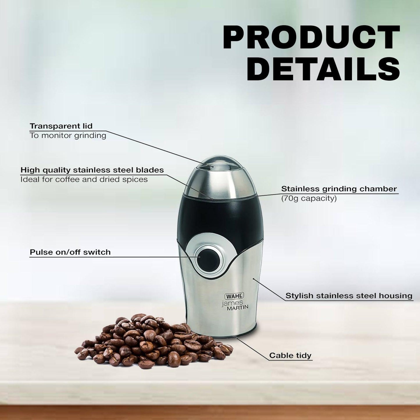 Electric Coffee Grinder Machine - Mini 150w Grinder  For Coffee Beans Nuts & Spice