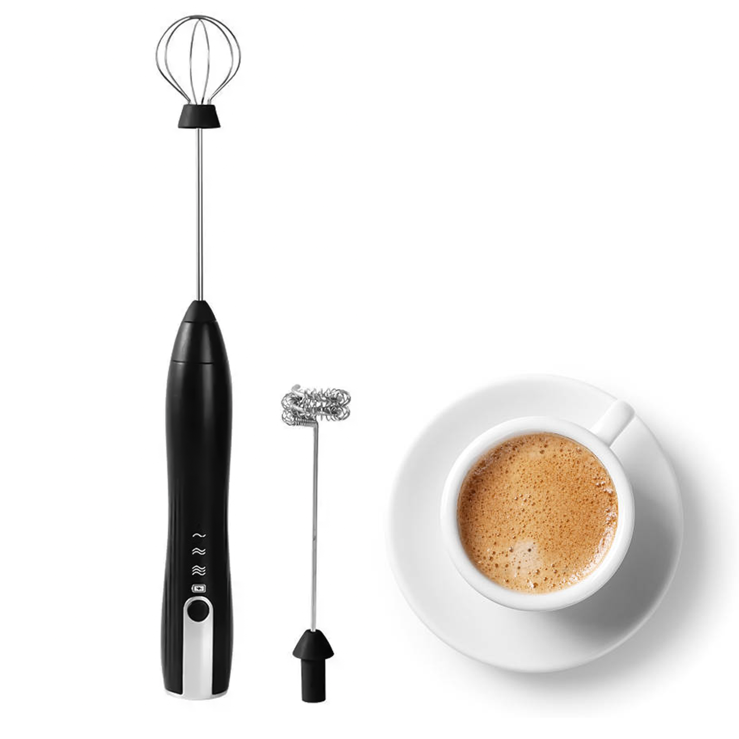 Electric Milk Frother – Handheld Foam Maker for Coffee, Latte, Cappuccino & Hot Chocolate