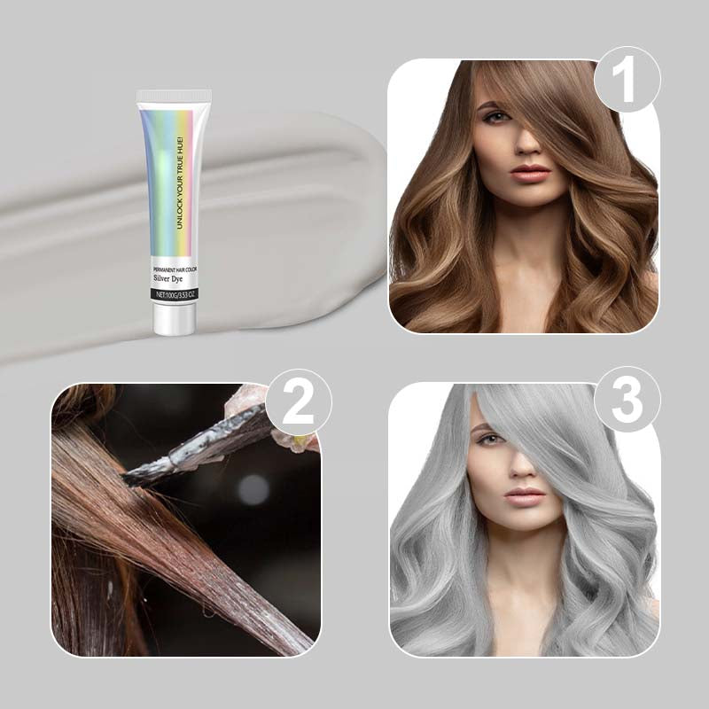 💥2025 new upgrade🎁2-in-1 Natural Essence Extract Silver Hair Dye