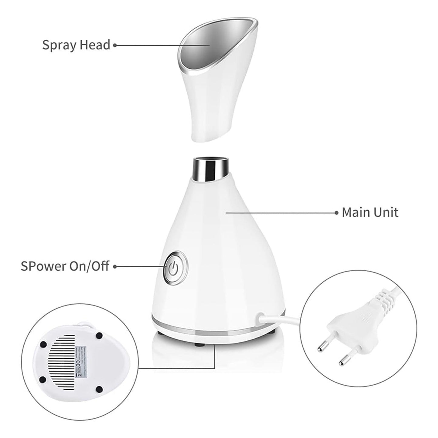 Facial Face Steamer - Nano Ionic Face Steamer Deep Clean Moisturizing Steaming Face Skin Care Hot Cold