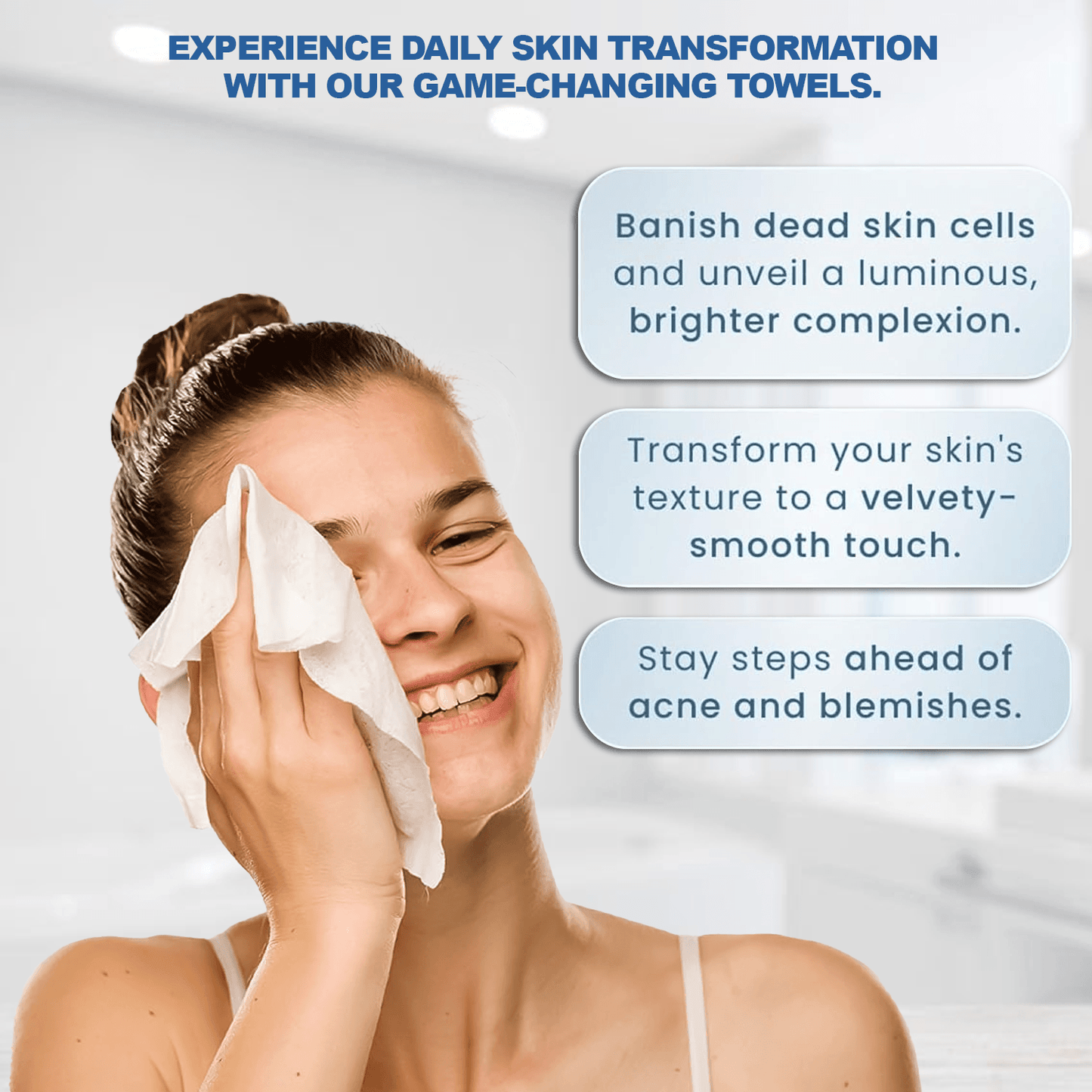Disposable Face Towels - 100% USDA Biobased Face Towel 100pcs Makeup Towel
