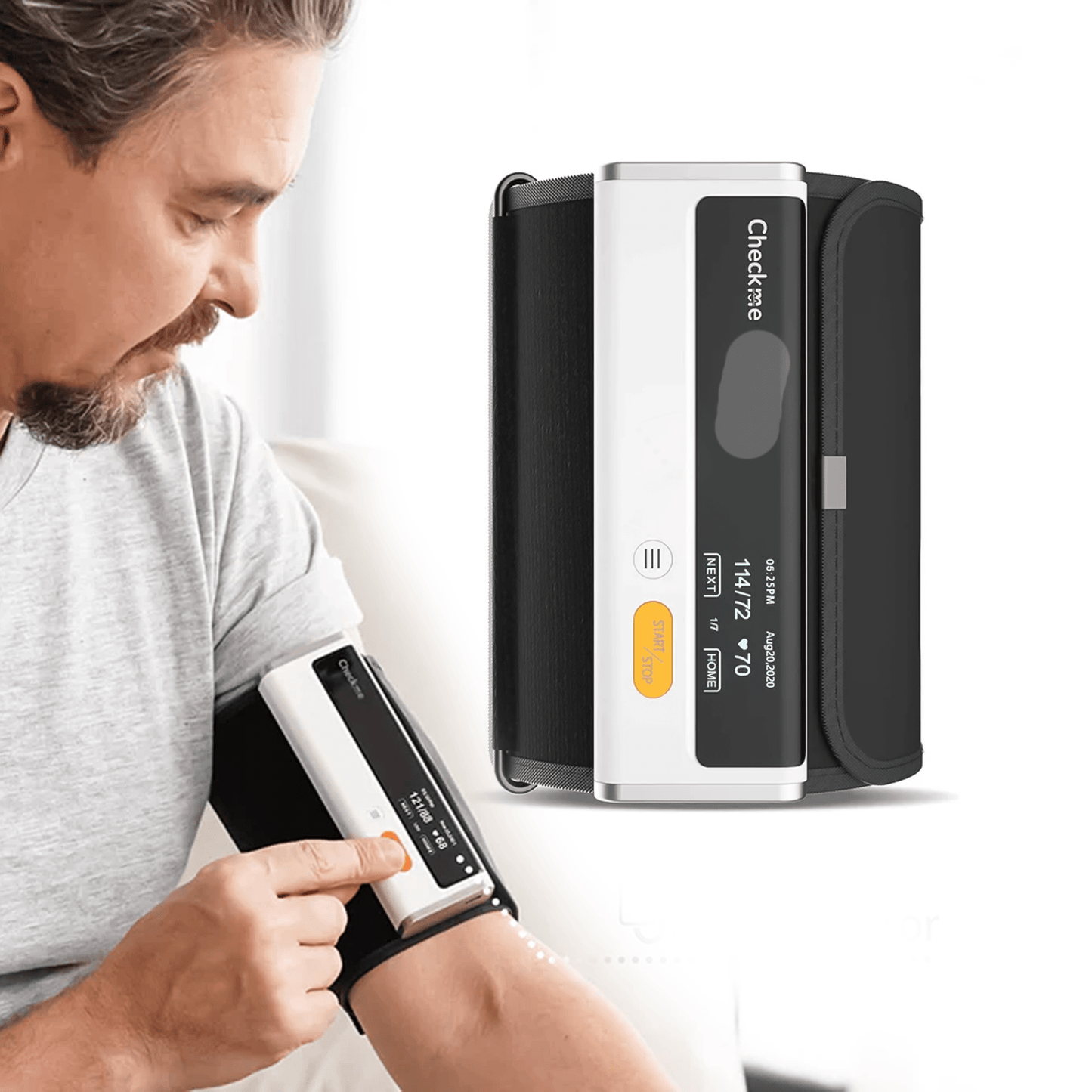 Blood Pressure Machine - Wireless Upper Arm Blood Pressure Monitor ECG Monitor 2 in 1 Machine Free APP