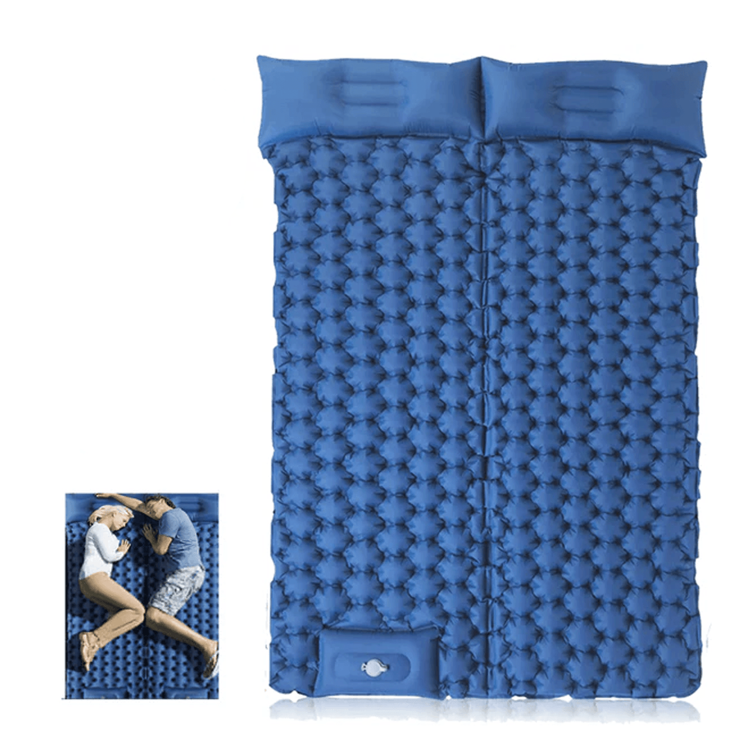 Camping Mattress Pad - Ultralight Air Bed Sleeping Mattress & Pillow Inflatable Double Camping Mat