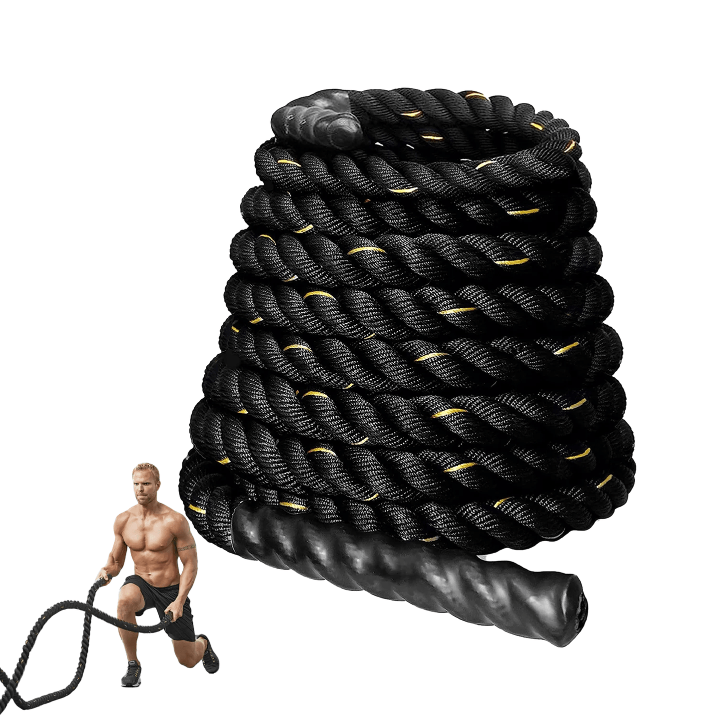 Battle Ropes for Sale - Best Battle Ropes UK Battle Ropes-38mm*9m Exercise Rope ,Training Rope with protective cover &Support