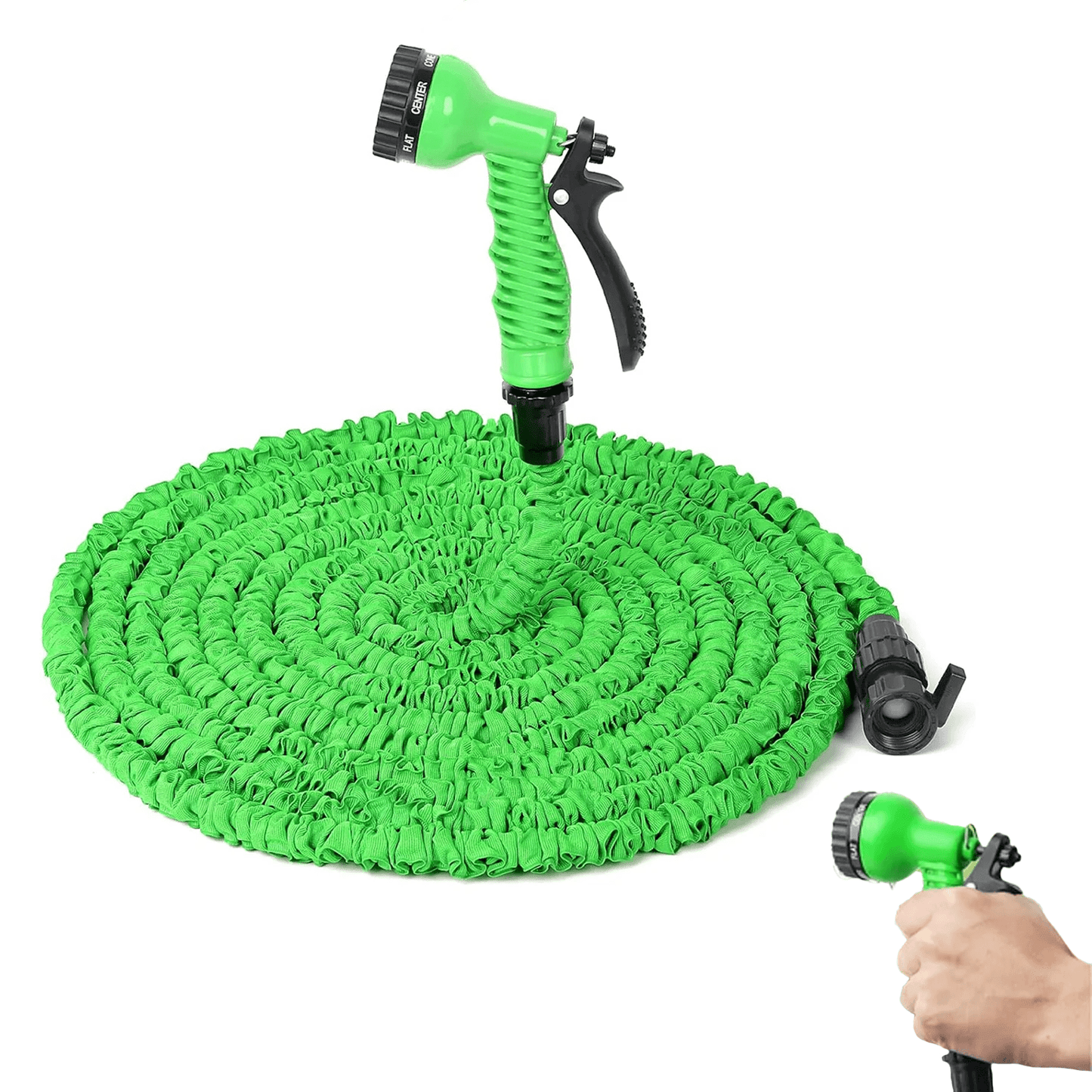 Garden Hose Pipes - 7 Function Water Spray Gun Expandable Magic Garden Hose Pipe Anti Kink