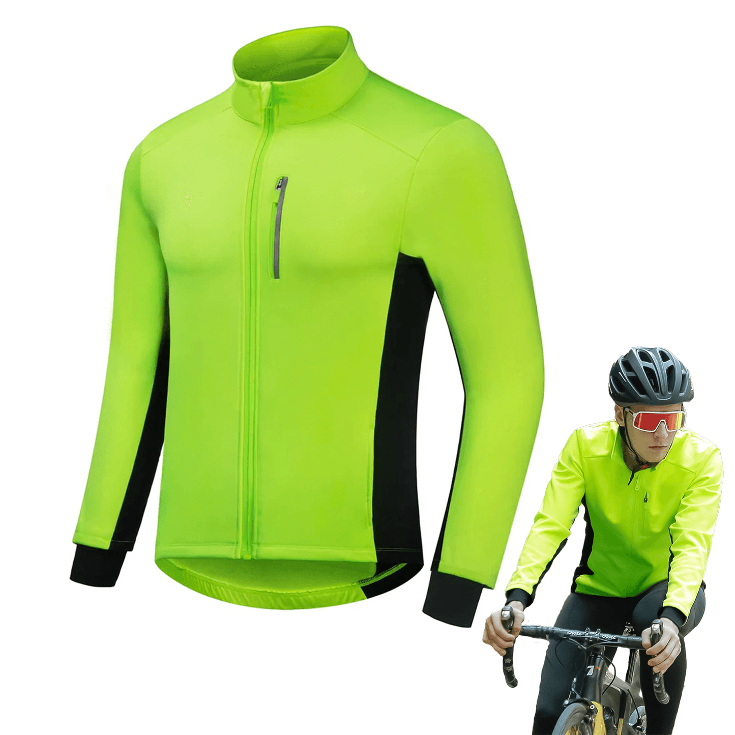 Best Waterproof Cycling Jacket - Mens Cycling Jacket Hi Viz Highly Visible Windproof Waterproof Breathable Mens