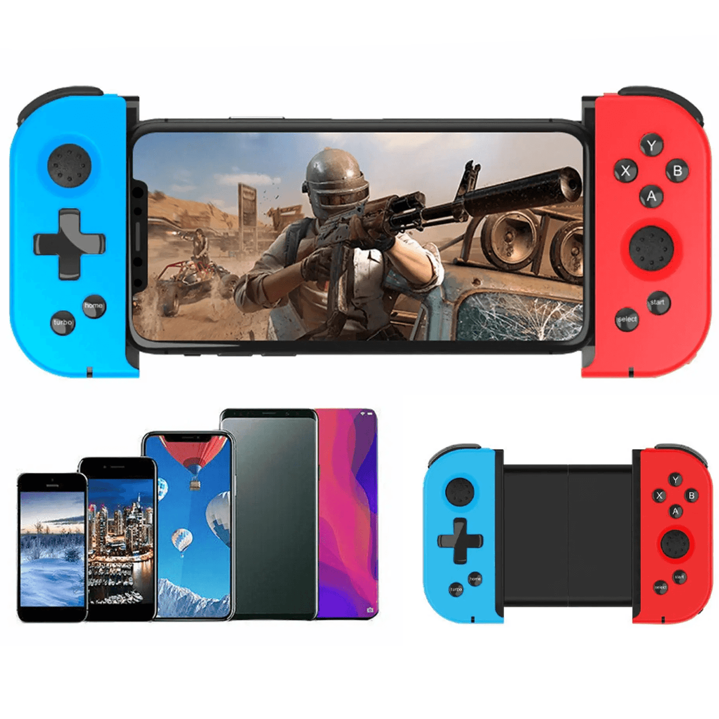Gaming Controller for Phone - X6 Bluetooth-compatible 4.0 Telescopic Game Controller for Mobile Wireless Gamepad for iPhone Android Phone