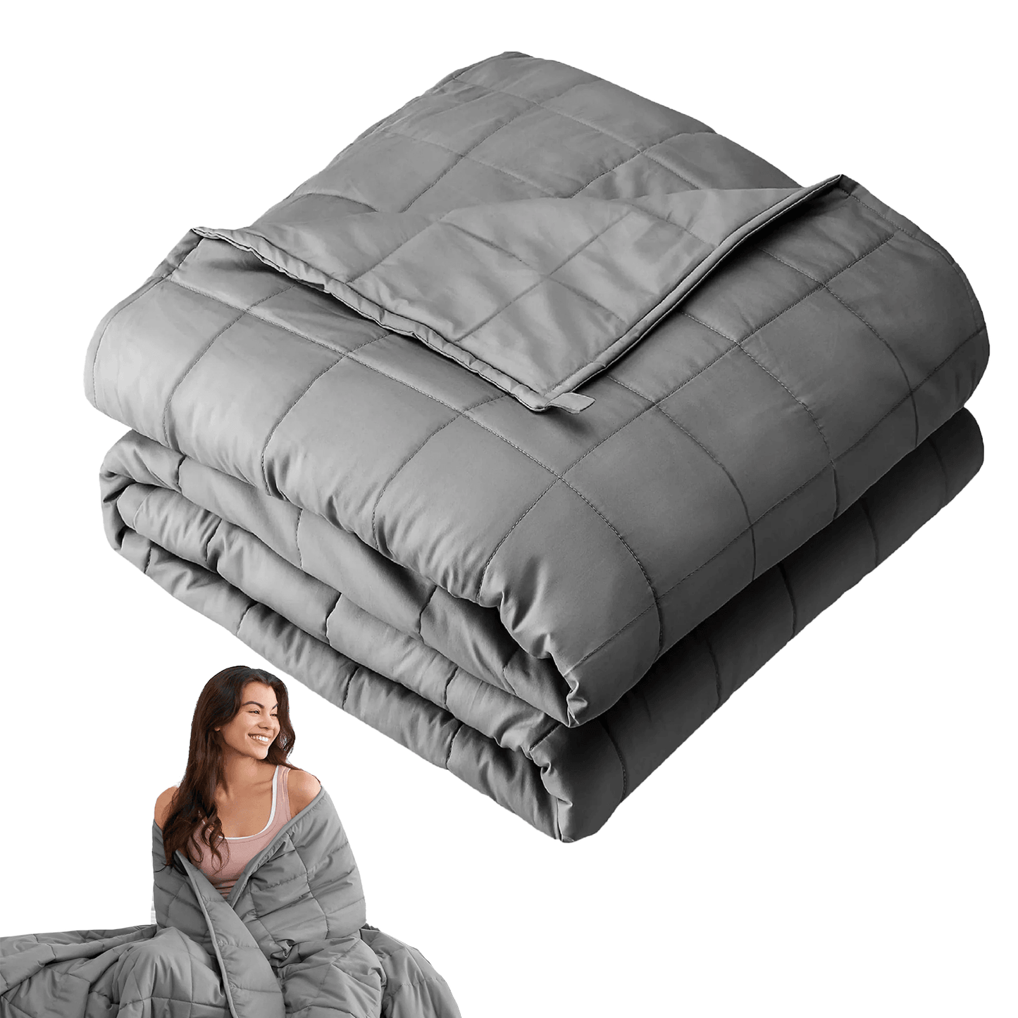 Heavy Weighted Blanket UK - Brentfords Weighted Blanket Sensory Sleep Therapy Anxiety Kids/Adults Blush
