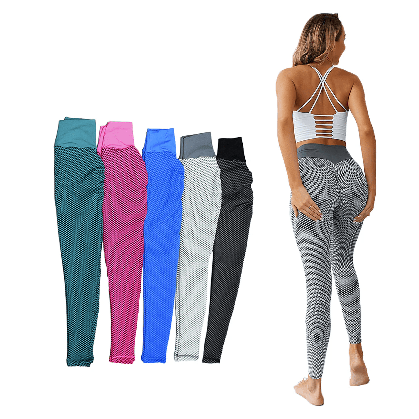 Anti Cellulite Leggings - Women Anti-Cellulite Yoga Pants Push Up Tik Tok Leggings Bum Butt Lift Sport Gym