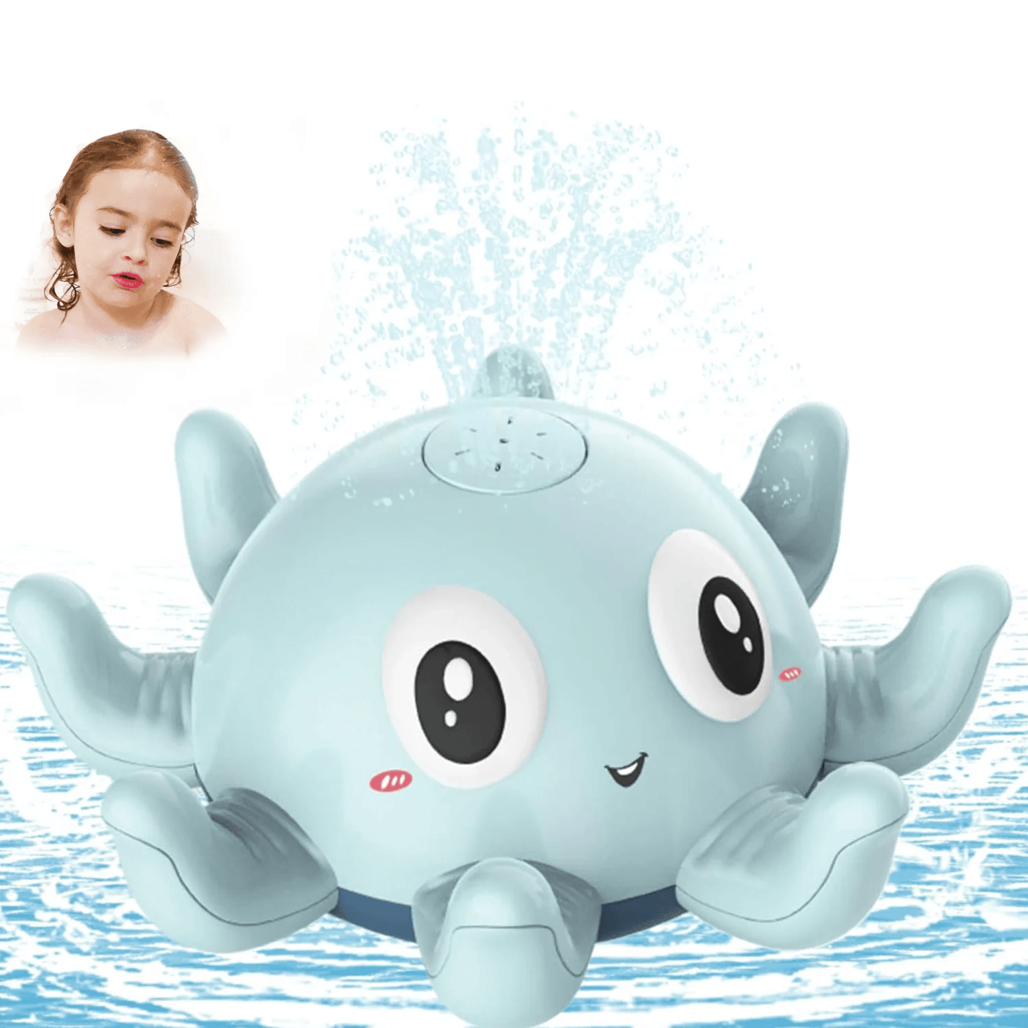 Bath Octopus Toy - LED Baby Bath Toys Octopus Water Sprinkler Pool Toys Toddlers