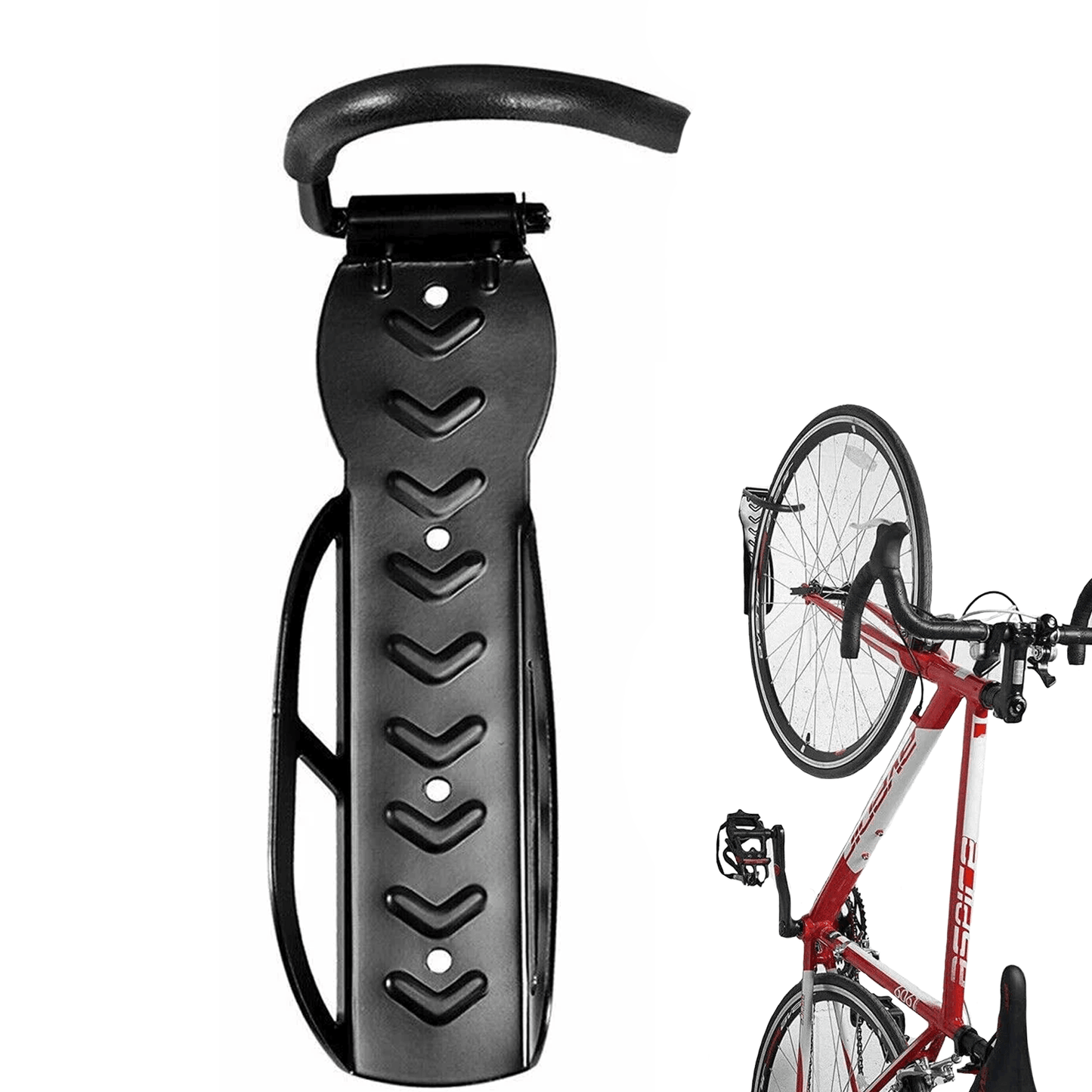 Best Bike Wall Mount - 4x Steel Bike Rack Stand Storage Wall Mounted Hook Hanger Bicycle Holder Hanging