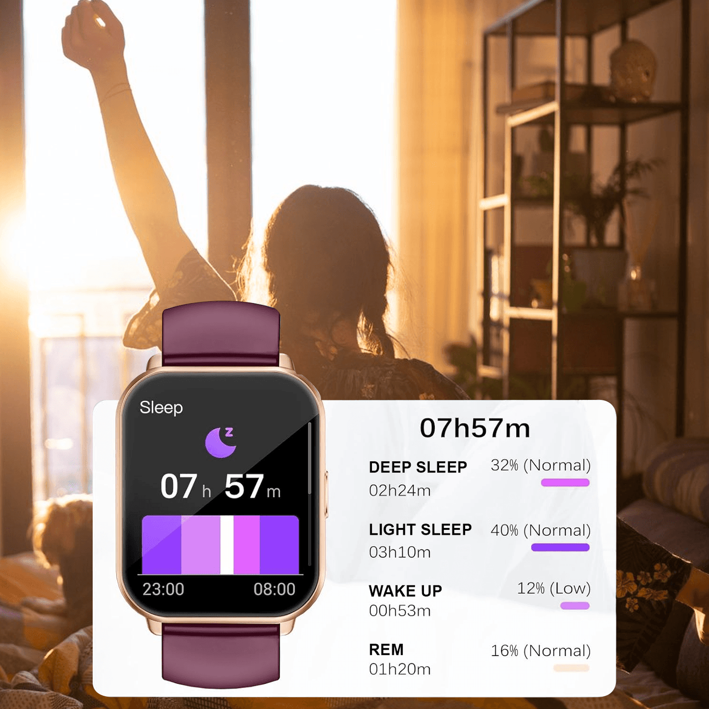 Fitness Tracker Watch – Smart Activity Watch With Heart Rate & BP Monitor For Men & Women Sport Watches