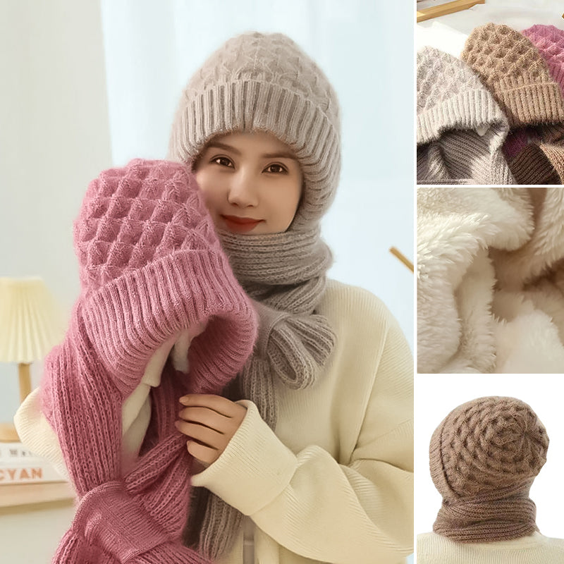 🎄Hot Sale-50% OFF🎁Winter Versatile Knitted Hooded Scarf For Women
