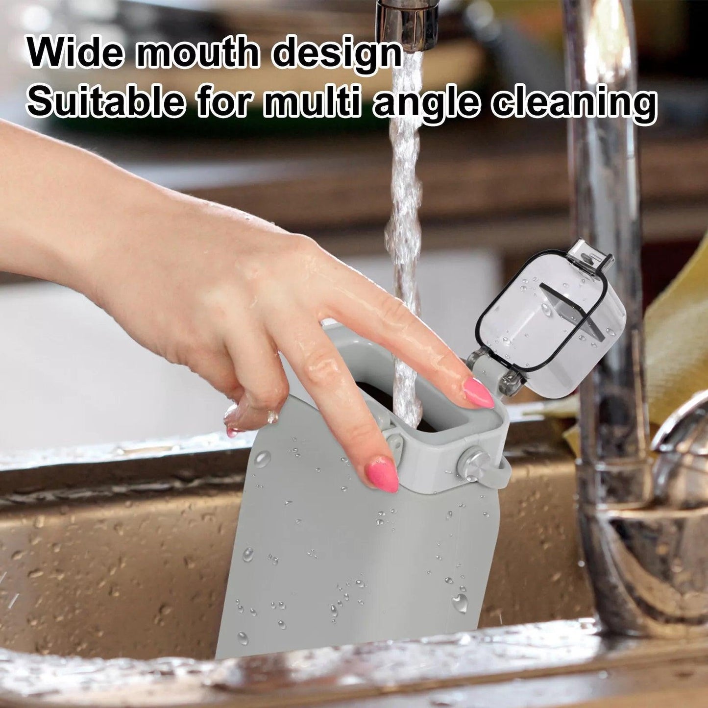 Silicone Water Bottle - 600ml Foldable Drink Bottle Collapsible Water Bottle Outdoor Sport Travel Run