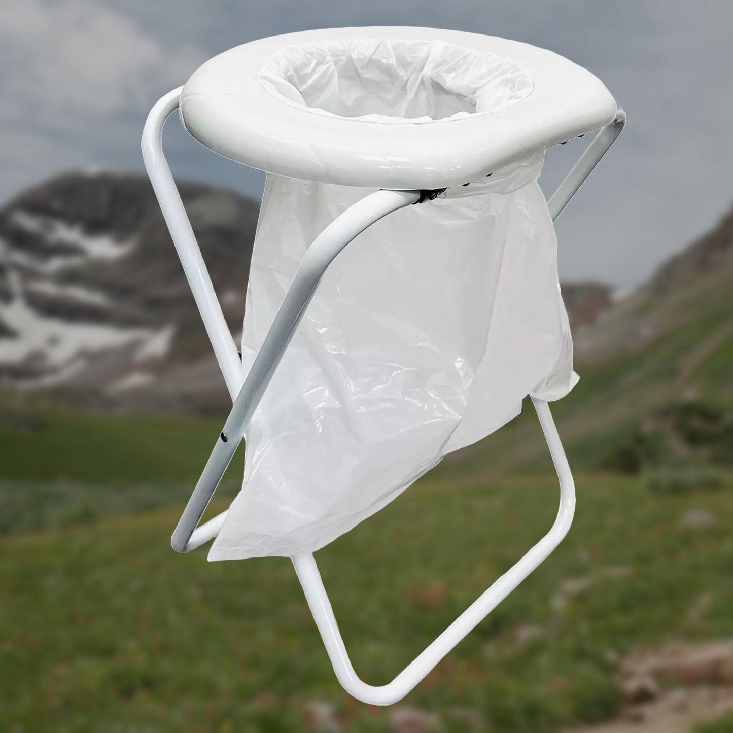 Folding Commode Chair - Portable Toilet Chair Camping Travel Park Fishing Outdoors Seat