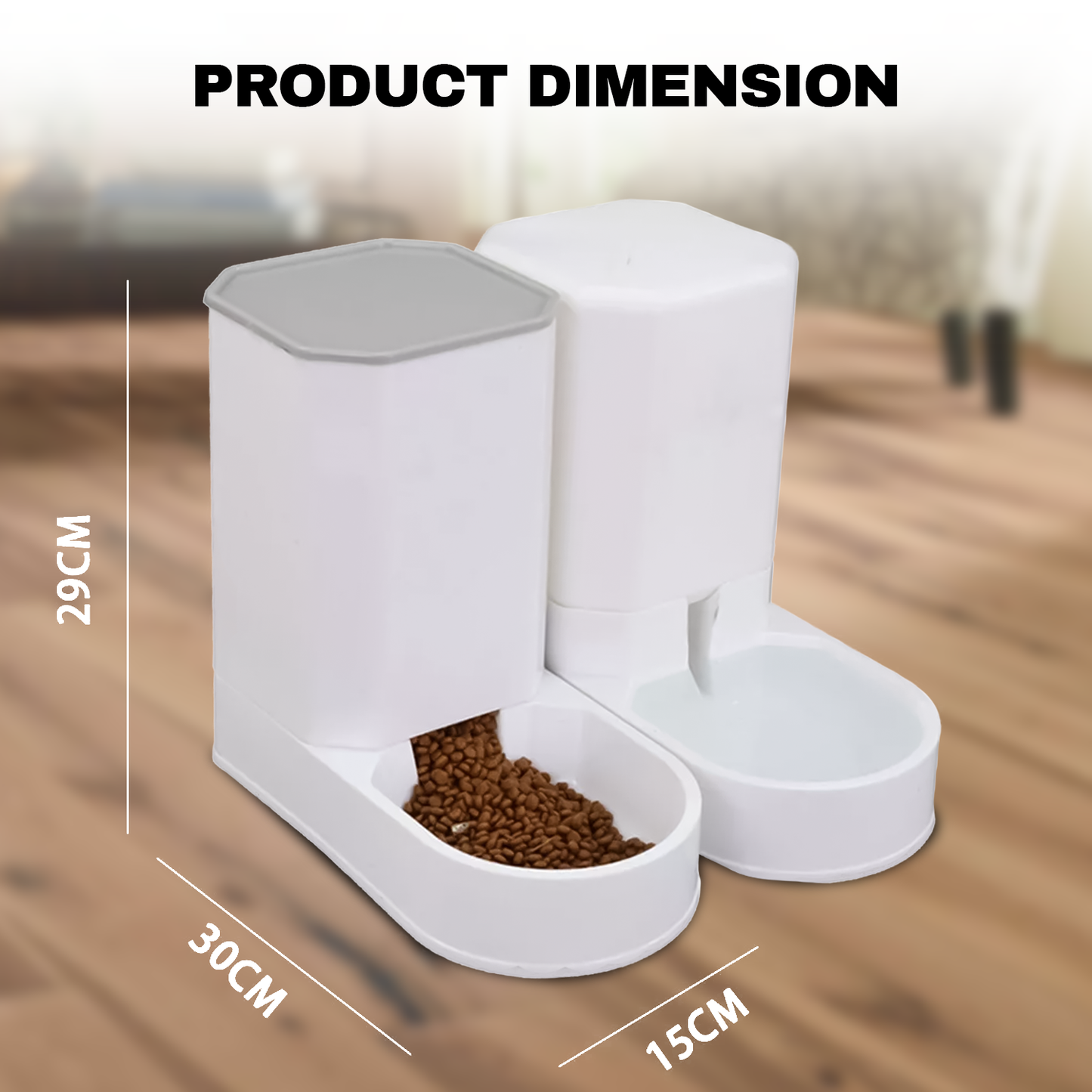 Smart Pet Feeder – 3.8L Automatic Food Dispenser & Water Fountain Drink Bowl for Cats & Dogs