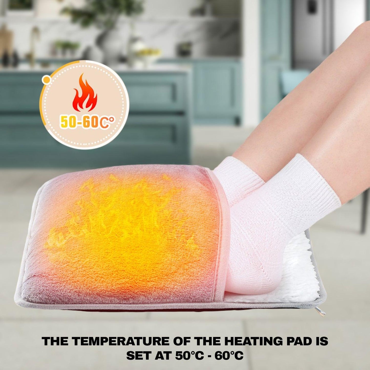 Heated Foot Warmer - Electric USB Winter Warm Mat Hand Heating Pad Cushion