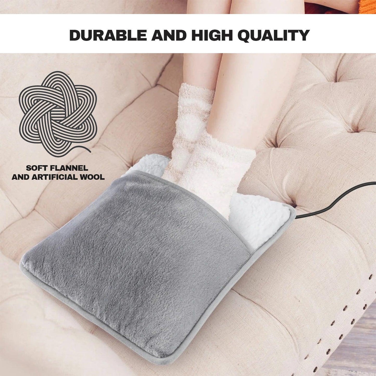 Heated Foot Warmer - Electric USB Winter Warm Mat Hand Heating Pad Cushion