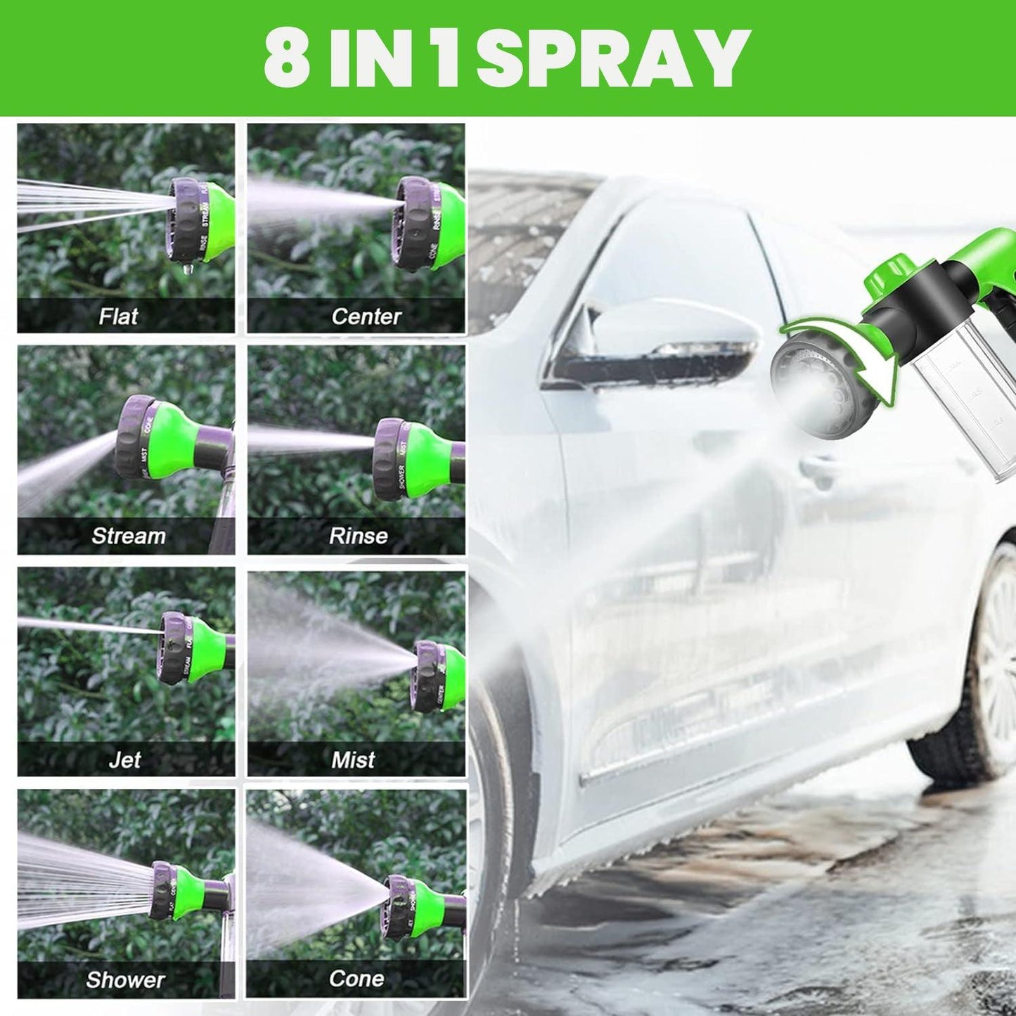 Water Hose With Nozzle - High Pressure Sprayer Nozzle Hose Horse/dog Shower Gun Adjustable Shampoo Spray