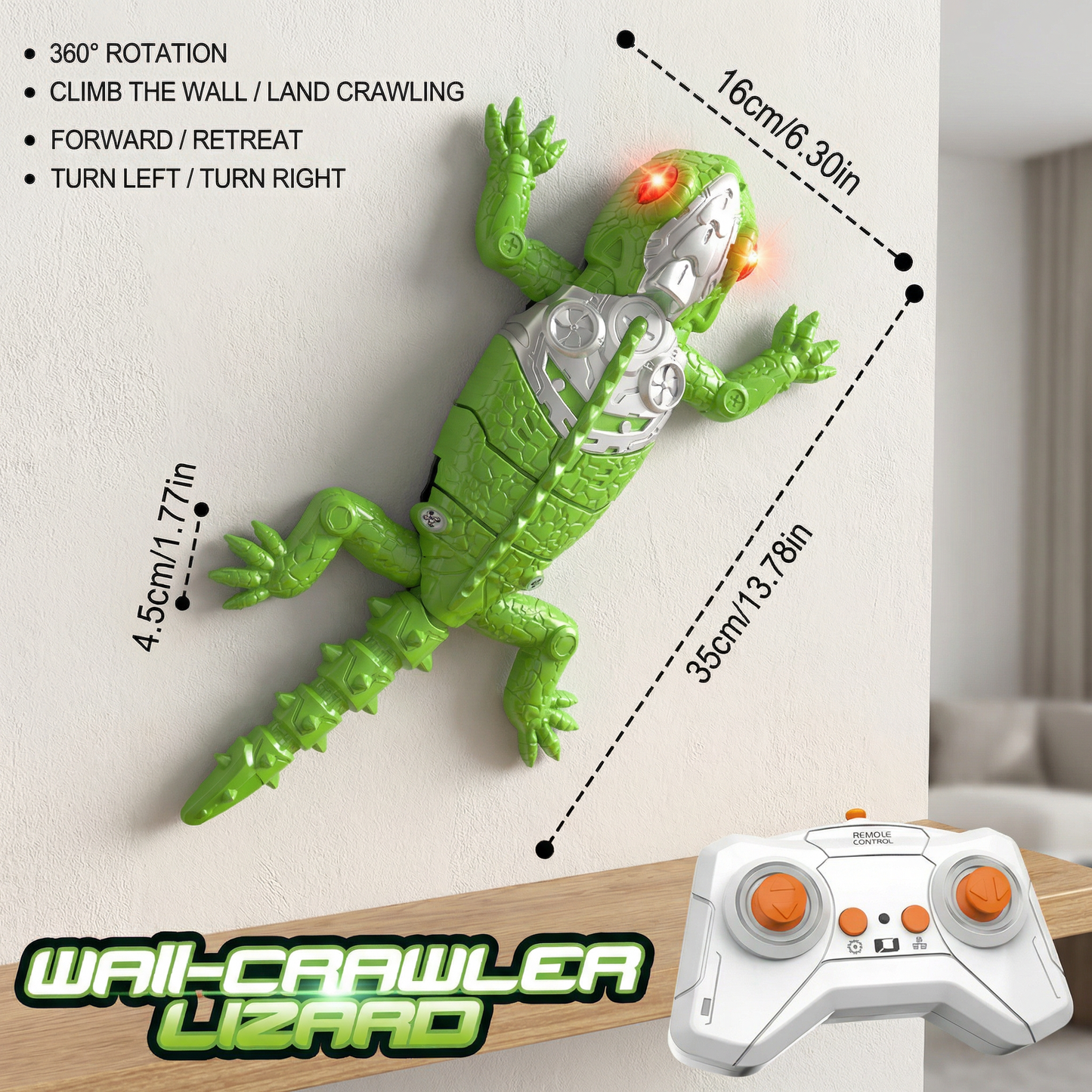 Remote Control Wall Climbing Spider/Gecko – RC Climbing Toy for Walls & Ceilings