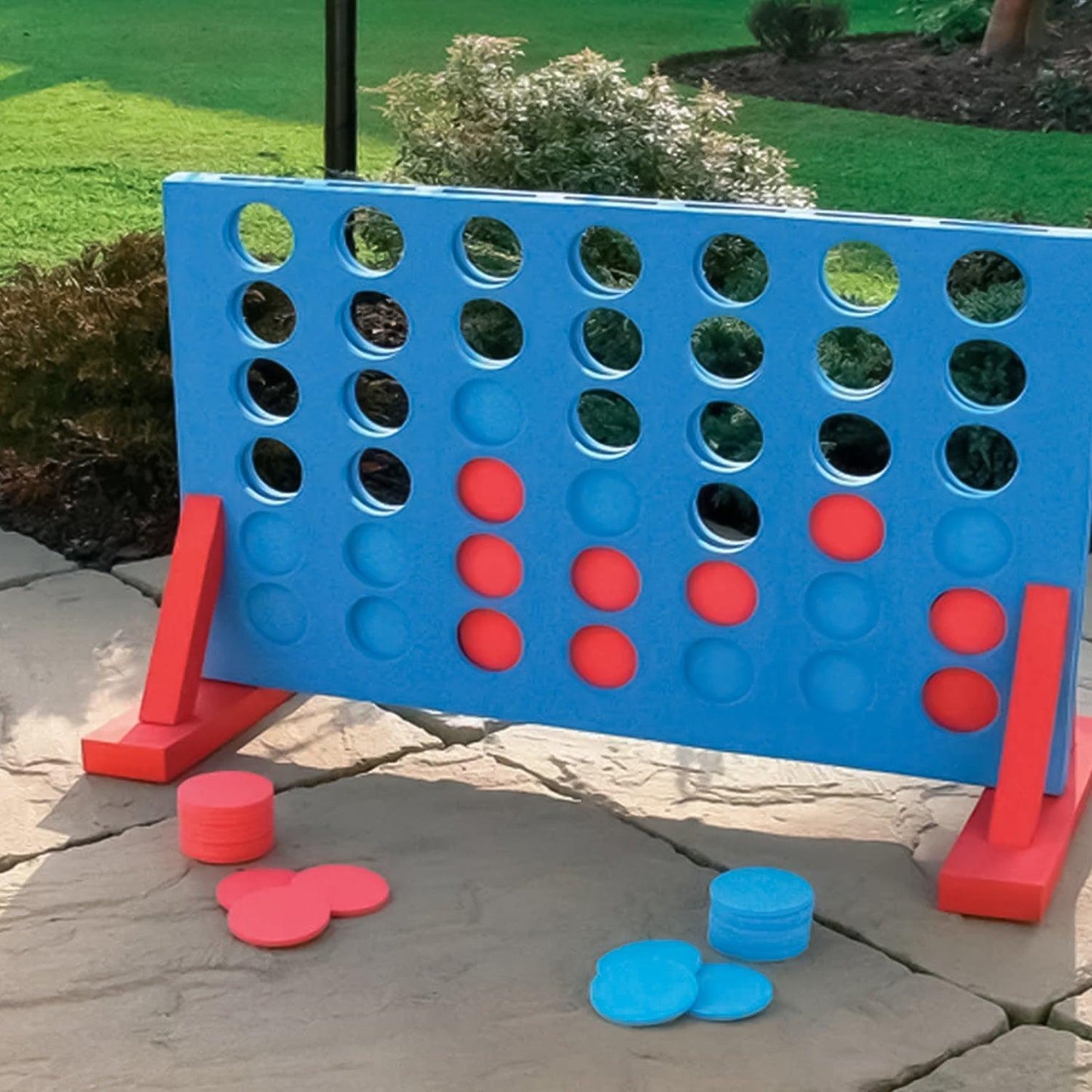 Giant Connect 4 Game - Giant Connect Four In A Row Family Party Garden Game Outdoor Eva Foam Toy