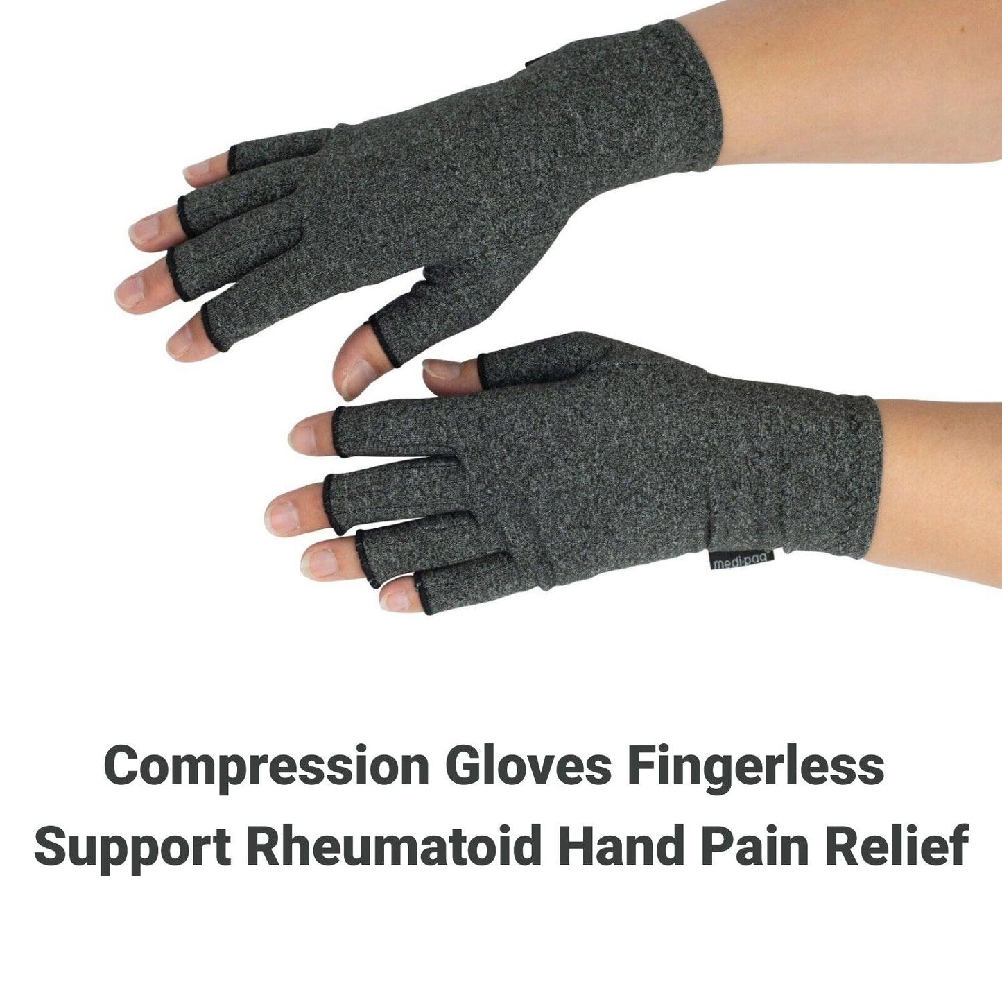 Compression Gloves for Arthritis - Fingerless Pain Relief Arthritic Hands Rheumatoid Anti Arthritis Elastic Gloves