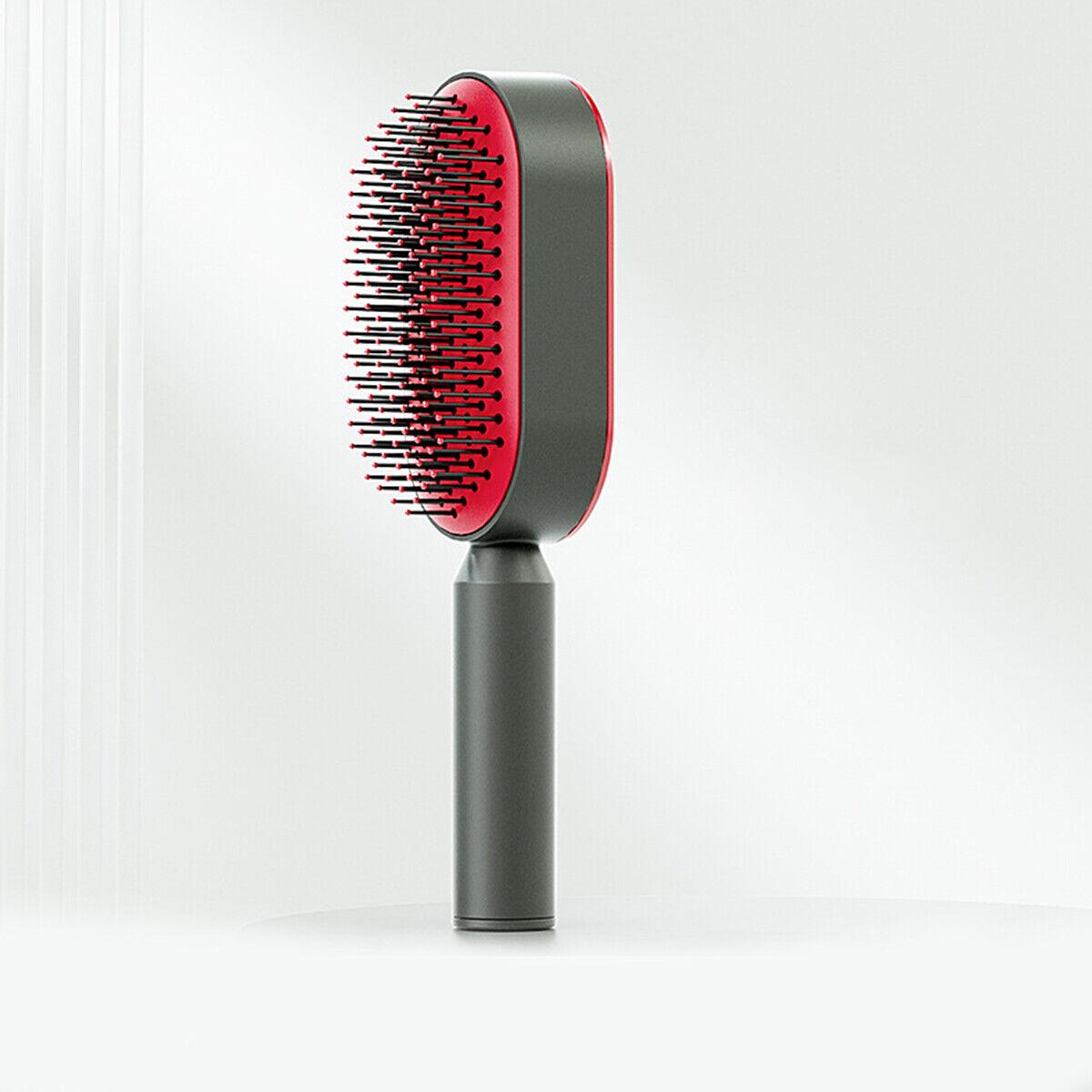 Self Cleaning Hair Brush - Air Cushion Comb Press Type Cleaning Design Comfortable Hair Brush