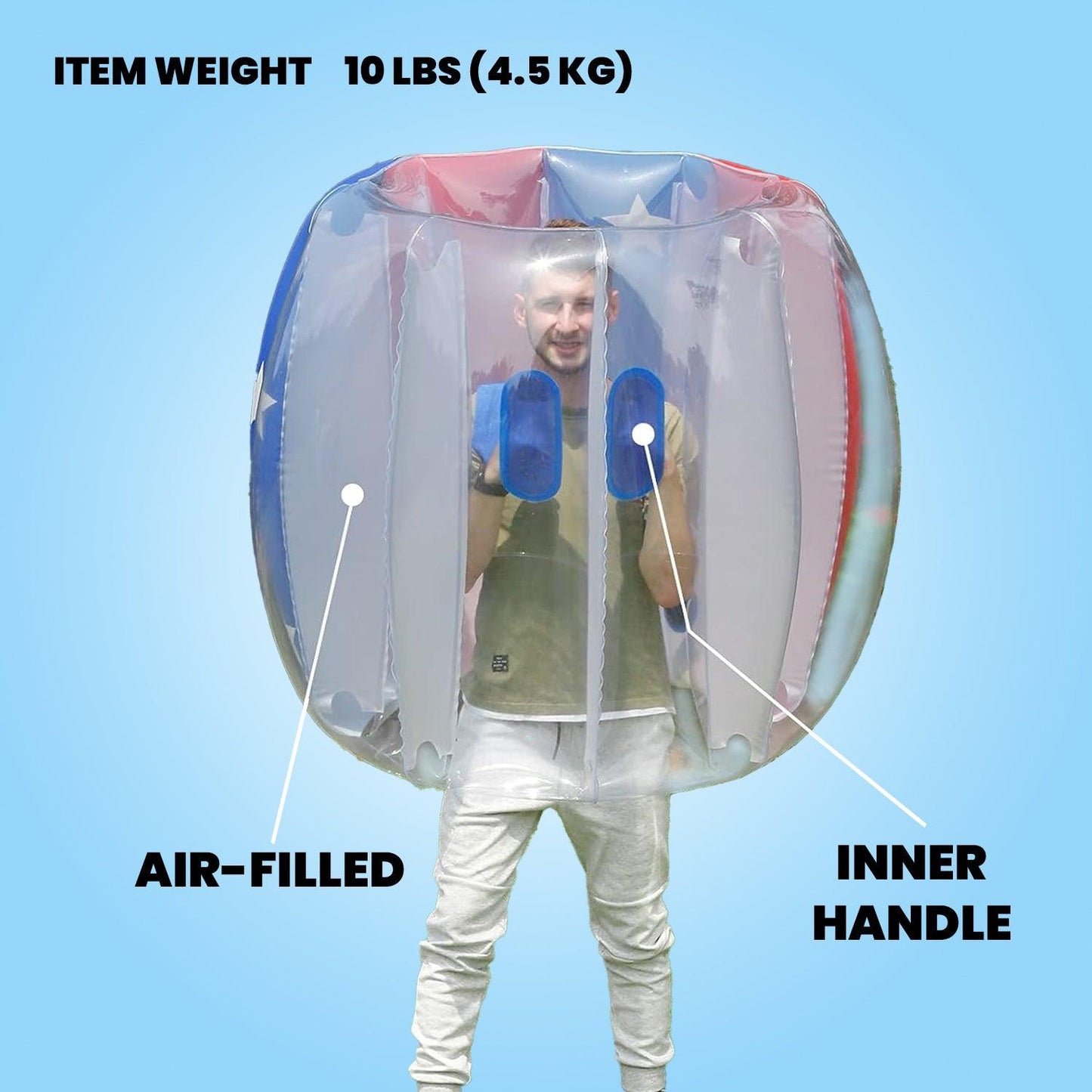Human Hamster Ball - Inflatable Bumper Balls 2-Pack 4FT/1.2M PVC Sumo Zorb Balls for Kid & Teen